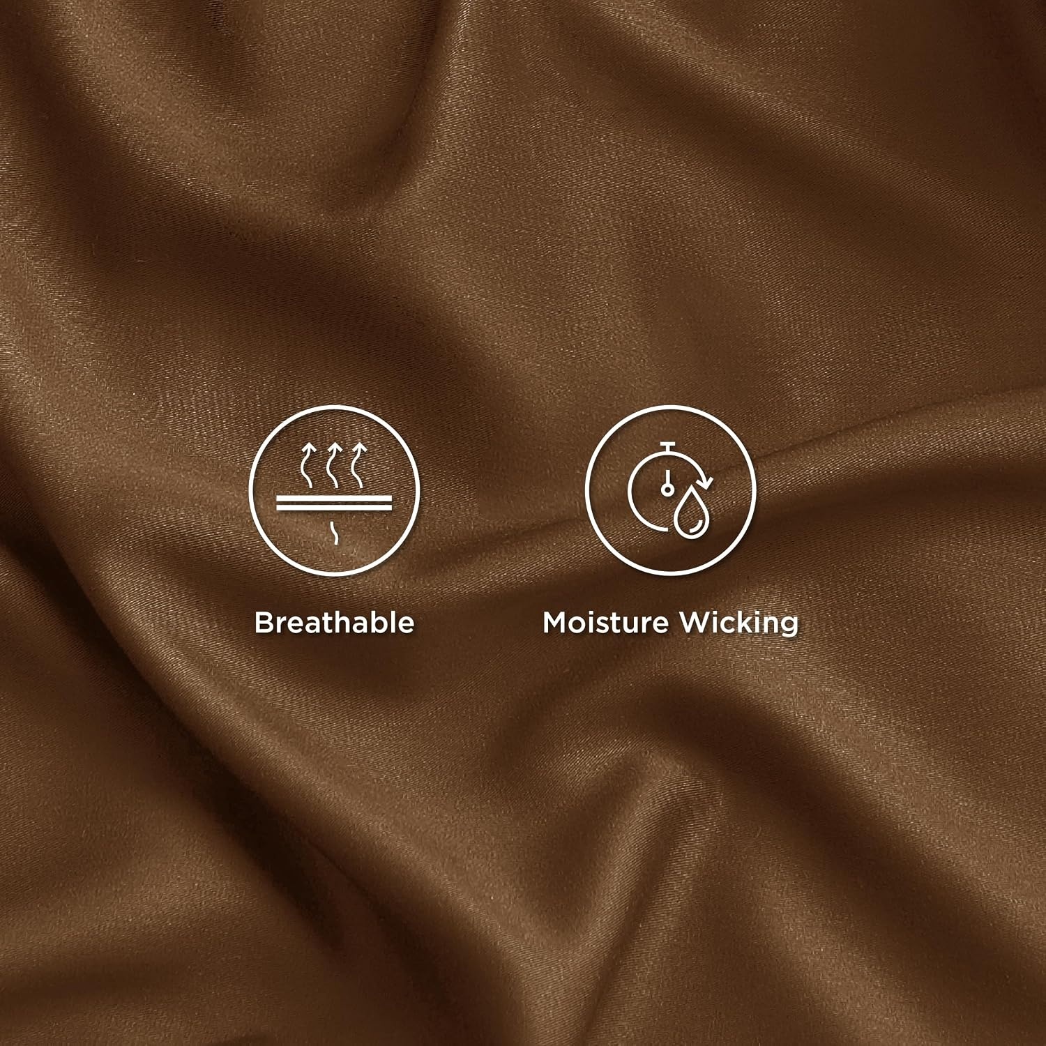 image:imageBedsure PureWoven 100 Rayon Derived from Bamboo Queen Sheets 4 Pieces Cooling Sheets for Hot Sleepers Breathable amp Silky Soft 16 Deep Pocket Hotel Luxury Bedding White20 Brown