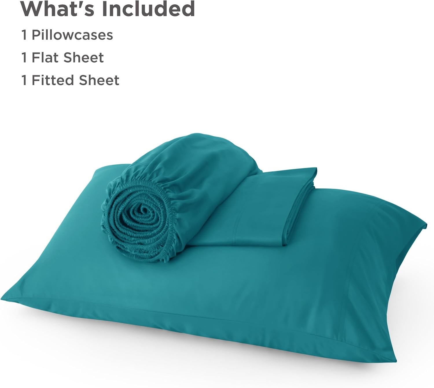 image:imageBedsure PureWoven 100 Rayon Derived from Bamboo Queen Sheets 4 Pieces Cooling Sheets for Hot Sleepers Breathable amp Silky Soft 16 Deep Pocket Hotel Luxury Bedding White18 Turquoise