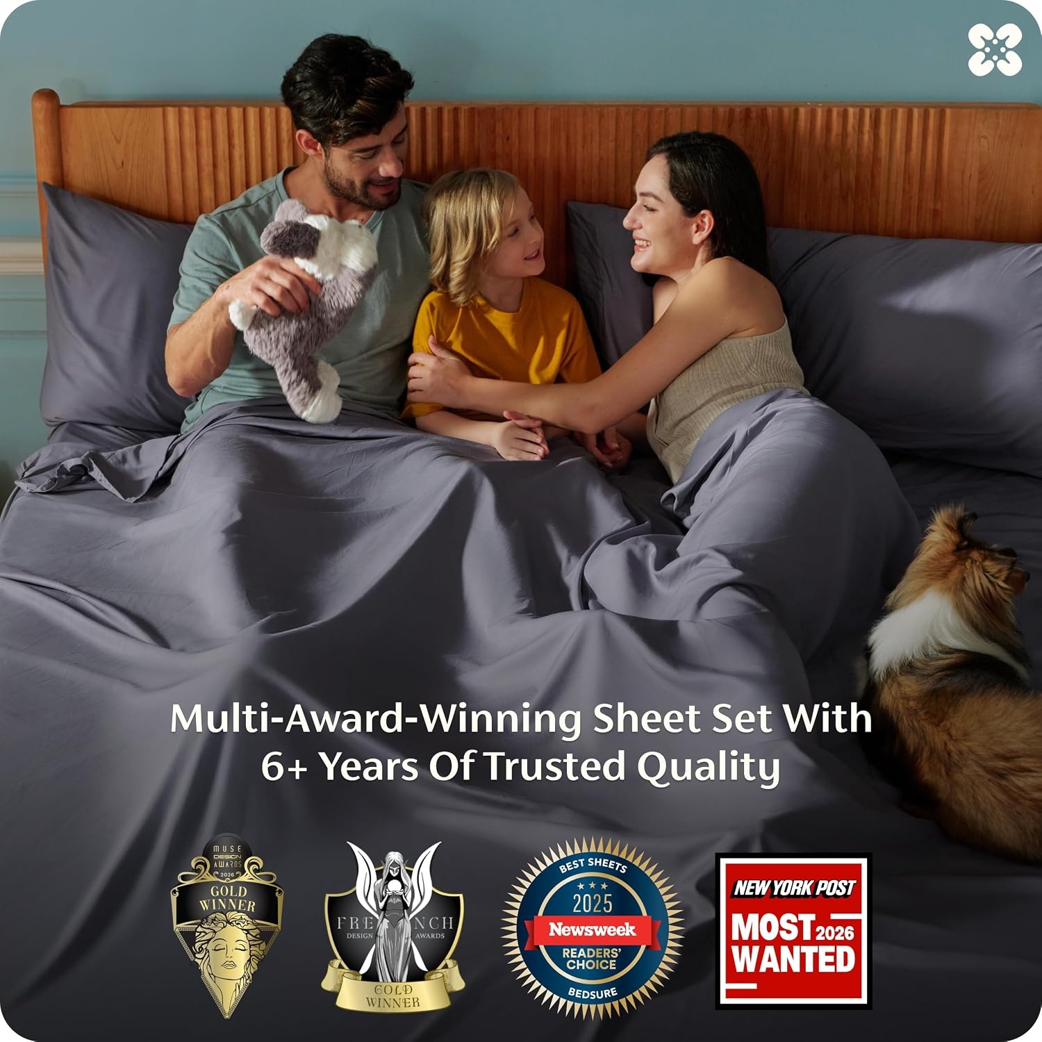 image:imageBedsure PureWoven 100 Rayon Derived from Bamboo Queen Sheets 4 Pieces Cooling Sheets for Hot Sleepers Breathable amp Silky Soft 16 Deep Pocket Hotel Luxury Bedding White01 Dark Grey