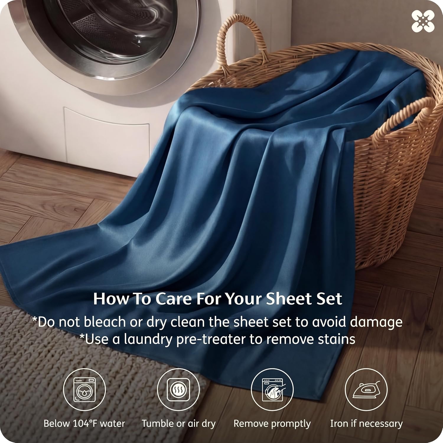 image:imageBedsure PureWoven 100 Rayon Derived from Bamboo Queen Sheets 4 Pieces Cooling Sheets for Hot Sleepers Breathable amp Silky Soft 16 Deep Pocket Hotel Luxury Bedding White06 Teal