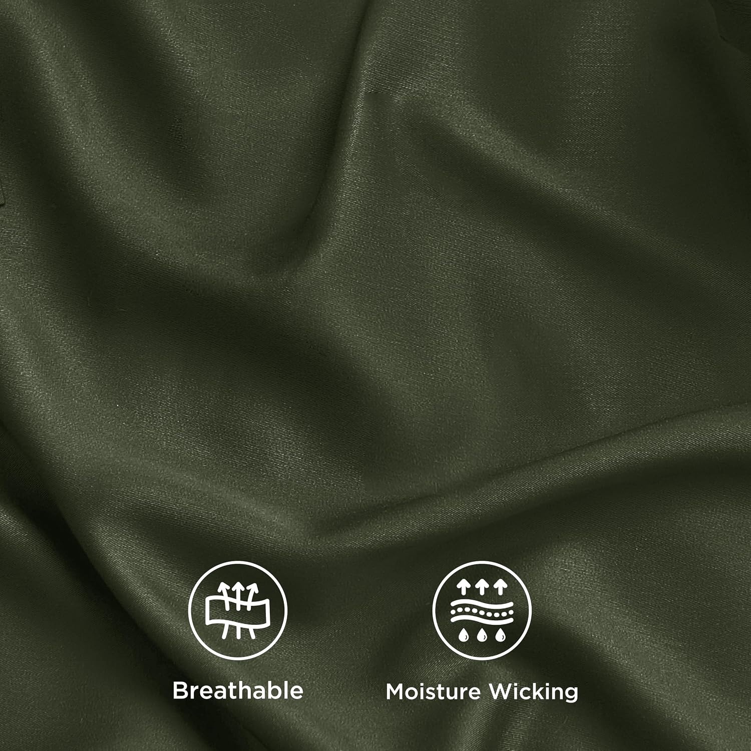 image:imageBedsure PureWoven 100 Rayon Derived from Bamboo Queen Sheets 4 Pieces Cooling Sheets for Hot Sleepers Breathable amp Silky Soft 16 Deep Pocket Hotel Luxury Bedding White22 Olive Green