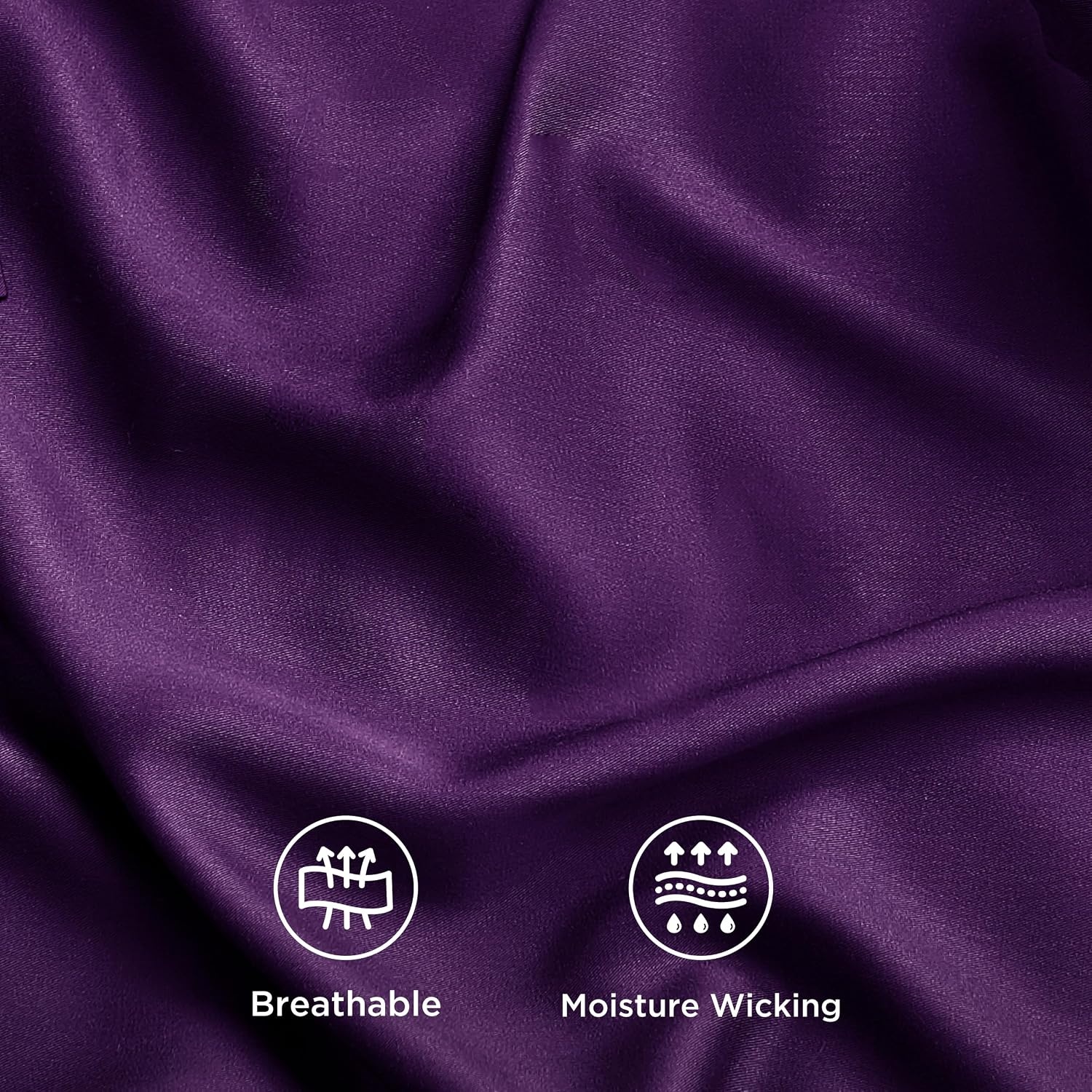 image:imageBedsure PureWoven 100 Rayon Derived from Bamboo Queen Sheets 4 Pieces Cooling Sheets for Hot Sleepers Breathable amp Silky Soft 16 Deep Pocket Hotel Luxury Bedding White14 Plum