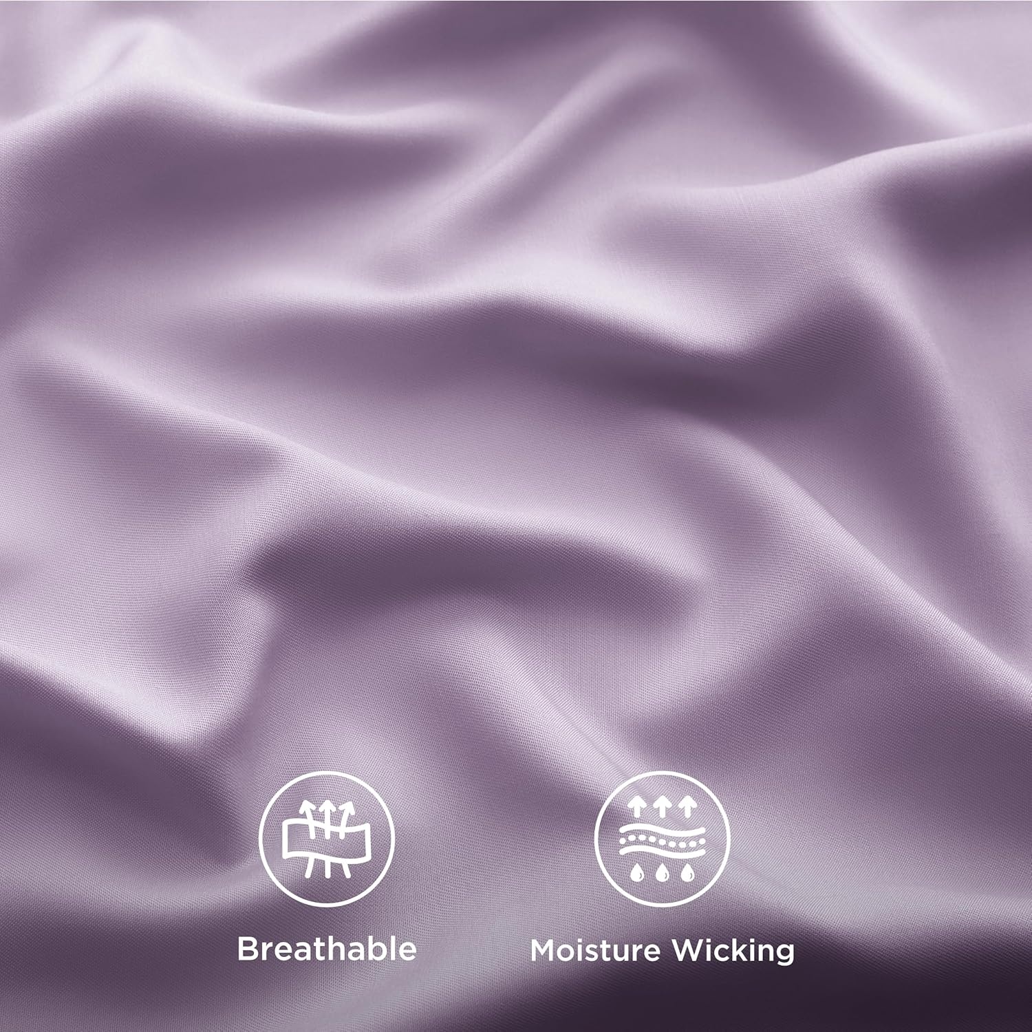 image:imageBedsure PureWoven 100 Rayon Derived from Bamboo Queen Sheets 4 Pieces Cooling Sheets for Hot Sleepers Breathable amp Silky Soft 16 Deep Pocket Hotel Luxury Bedding White13 Lilac
