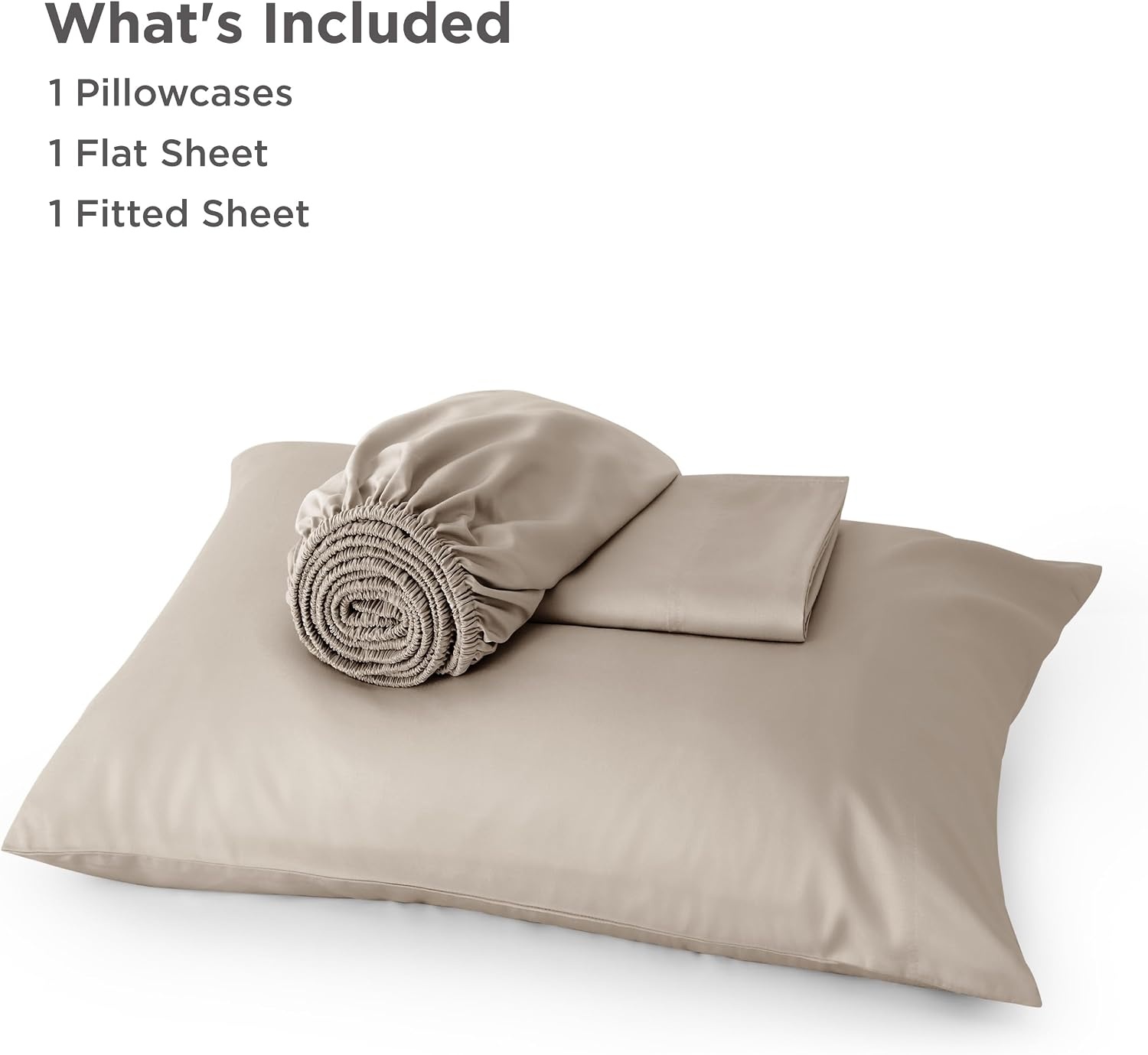 image:imageBedsure PureWoven 100 Rayon Derived from Bamboo Queen Sheets 4 Pieces Cooling Sheets for Hot Sleepers Breathable amp Silky Soft 16 Deep Pocket Hotel Luxury Bedding White17 Simply Taupe