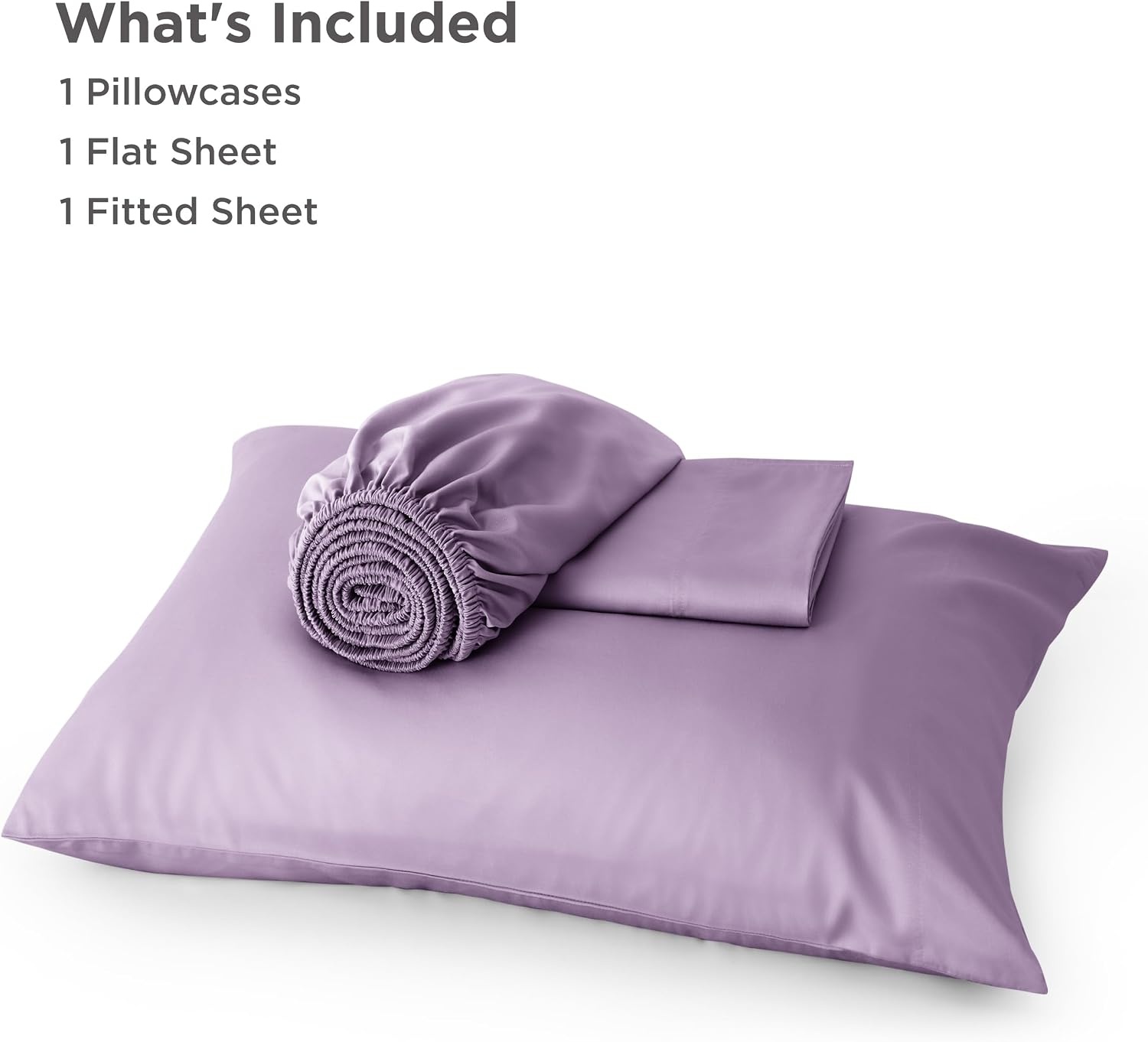 image:imageBedsure PureWoven 100 Rayon Derived from Bamboo Queen Sheets 4 Pieces Cooling Sheets for Hot Sleepers Breathable amp Silky Soft 16 Deep Pocket Hotel Luxury Bedding White13 Lilac