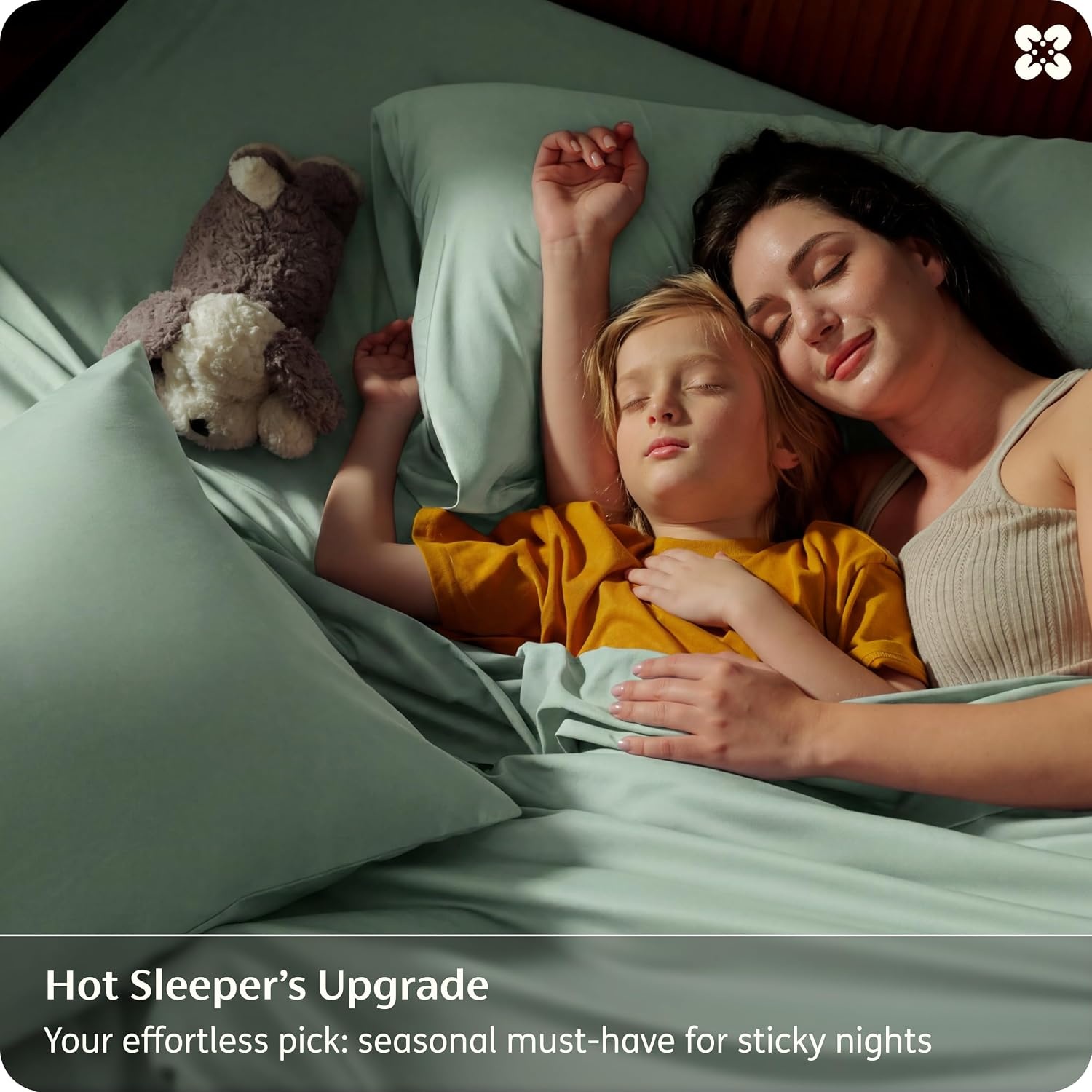 image:imageBedsure PureWoven 100 Rayon Derived from Bamboo Queen Sheets 4 Pieces Cooling Sheets for Hot Sleepers Breathable amp Silky Soft 16 Deep Pocket Hotel Luxury Bedding White10 Sage Green