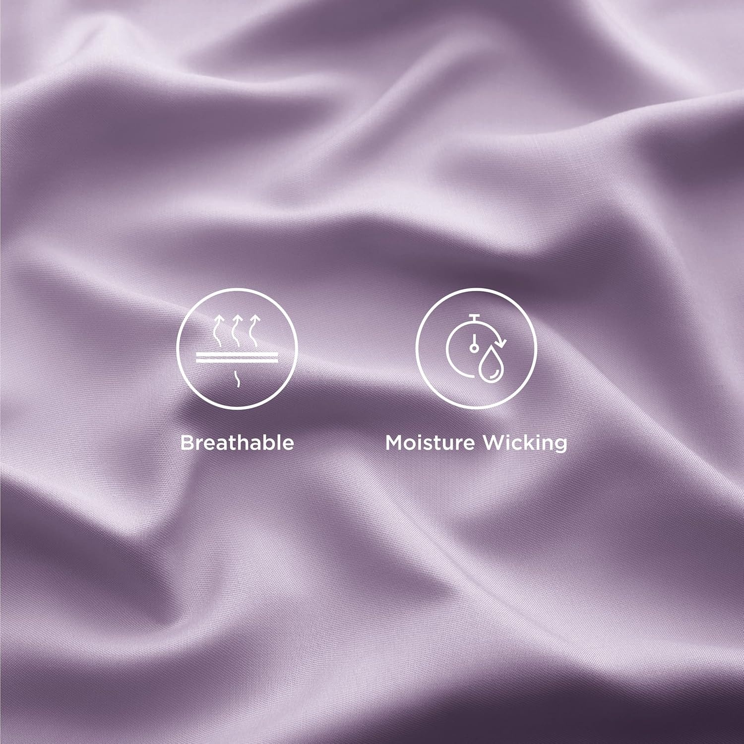 image:imageBedsure PureWoven 100 Rayon Derived from Bamboo Queen Sheets 4 Pieces Cooling Sheets for Hot Sleepers Breathable amp Silky Soft 16 Deep Pocket Hotel Luxury Bedding White13 Lilac