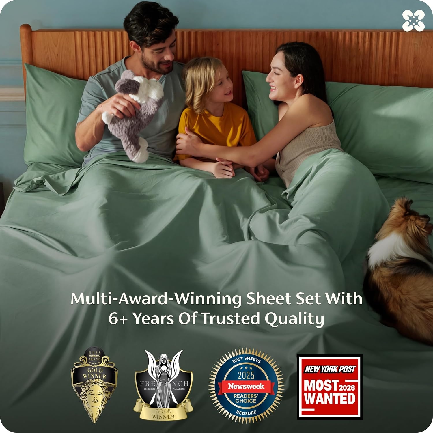image:imageBedsure PureWoven 100 Rayon Derived from Bamboo Queen Sheets 4 Pieces Cooling Sheets for Hot Sleepers Breathable amp Silky Soft 16 Deep Pocket Hotel Luxury Bedding White10 Sage Green