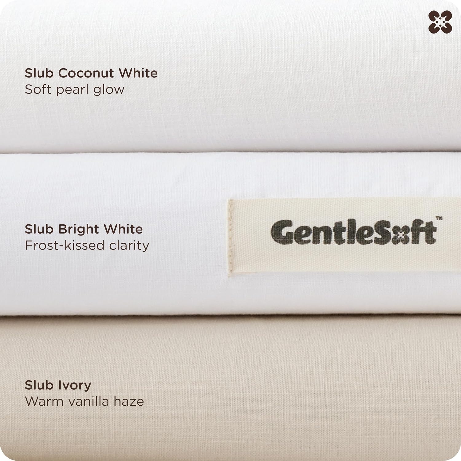 image:imageBedsure PureWoven 100 Washed Cotton Duvet Cover Set Queen Size 3PC Linen Like Texture Percale Breathable Bedding Set for All Seasons Zipper Closure 8 Corner Ties Natural White 90 X 9033 Slub Ivory No Comforter