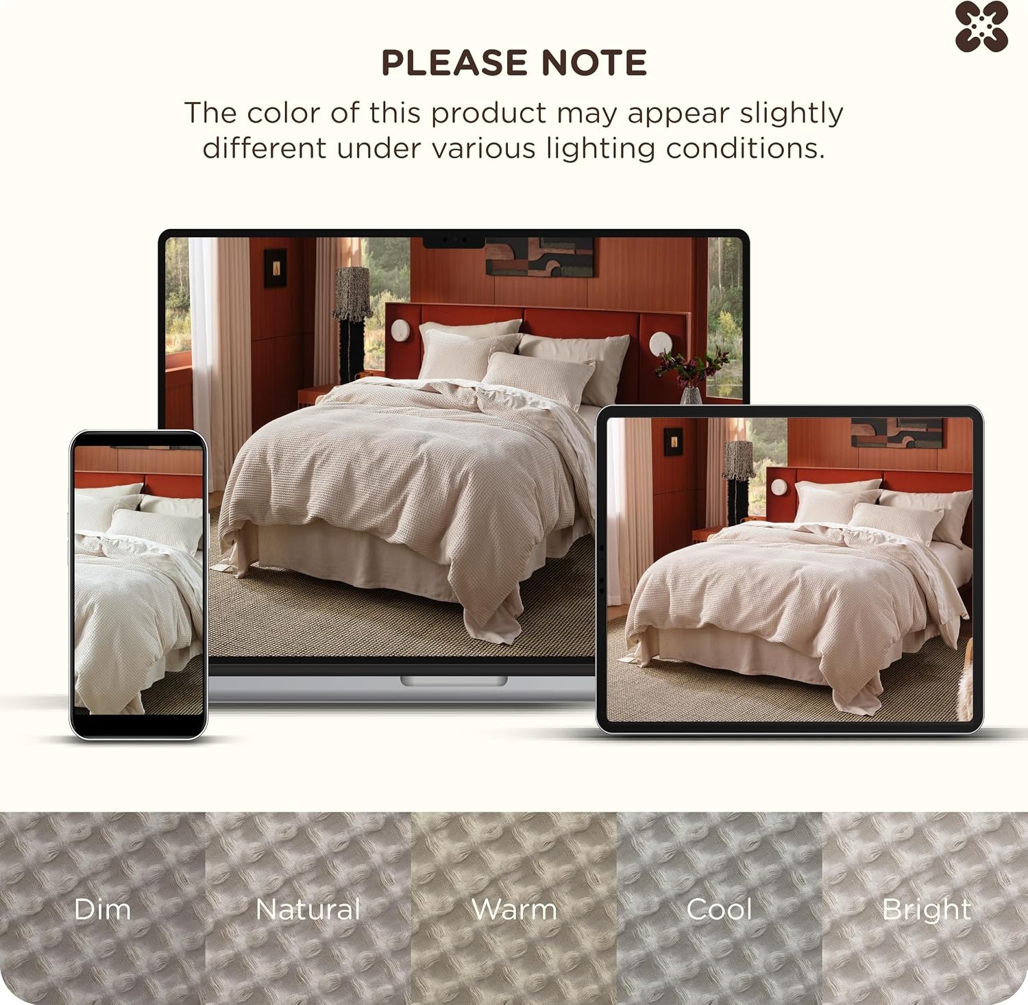 image:imageBedsure PureWoven 3 Pieces 100 Cotton Waffle Duvet Cover Set Queen White Waffle Weave Texture Soft SkinFriendly Breathable AllSeason Machine Washable Home Decor Gift Good Housekeeping Seal04 Linen No Comforter