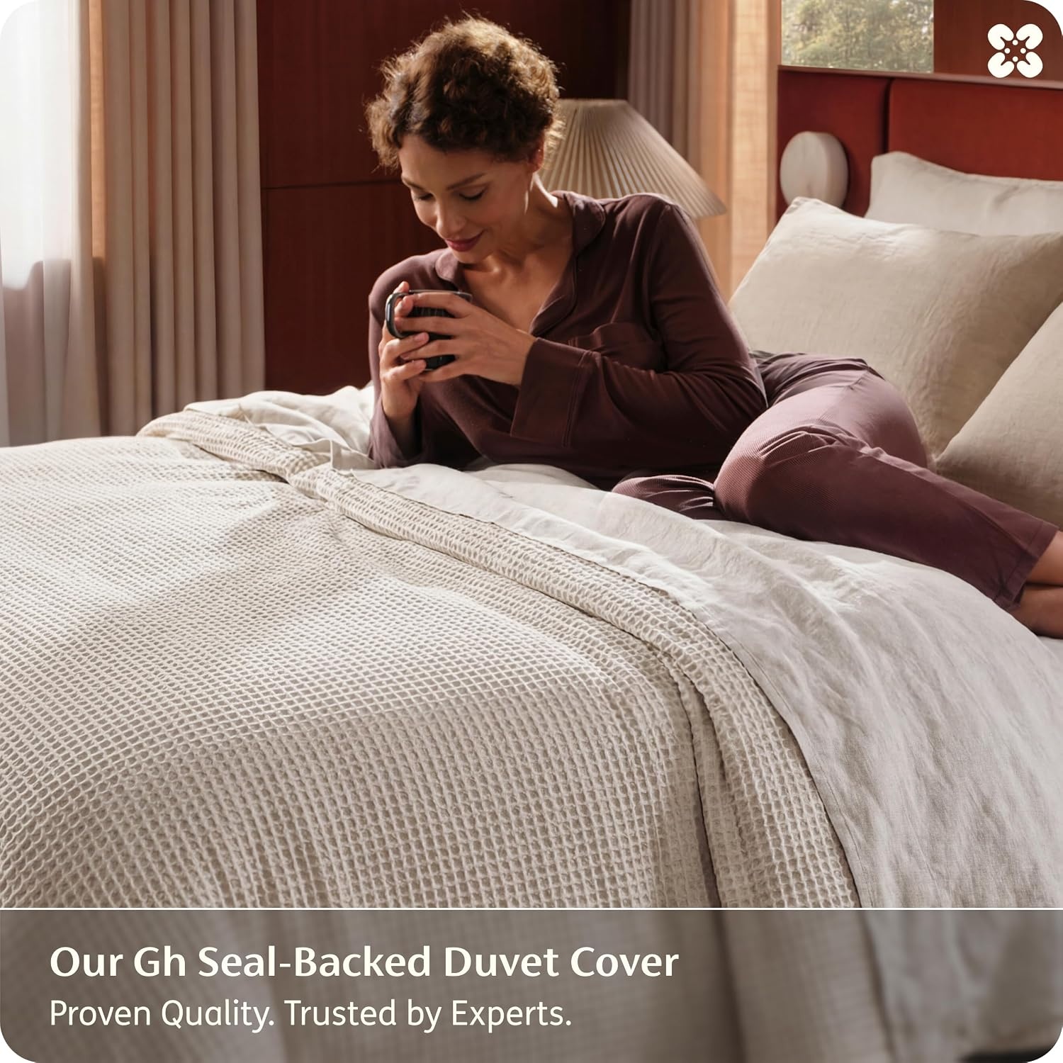 image:imageBedsure PureWoven 3 Pieces 100 Cotton Waffle Duvet Cover Set Queen White Waffle Weave Texture Soft SkinFriendly Breathable AllSeason Machine Washable Home Decor Gift Good Housekeeping Seal04 Linen No Comforter