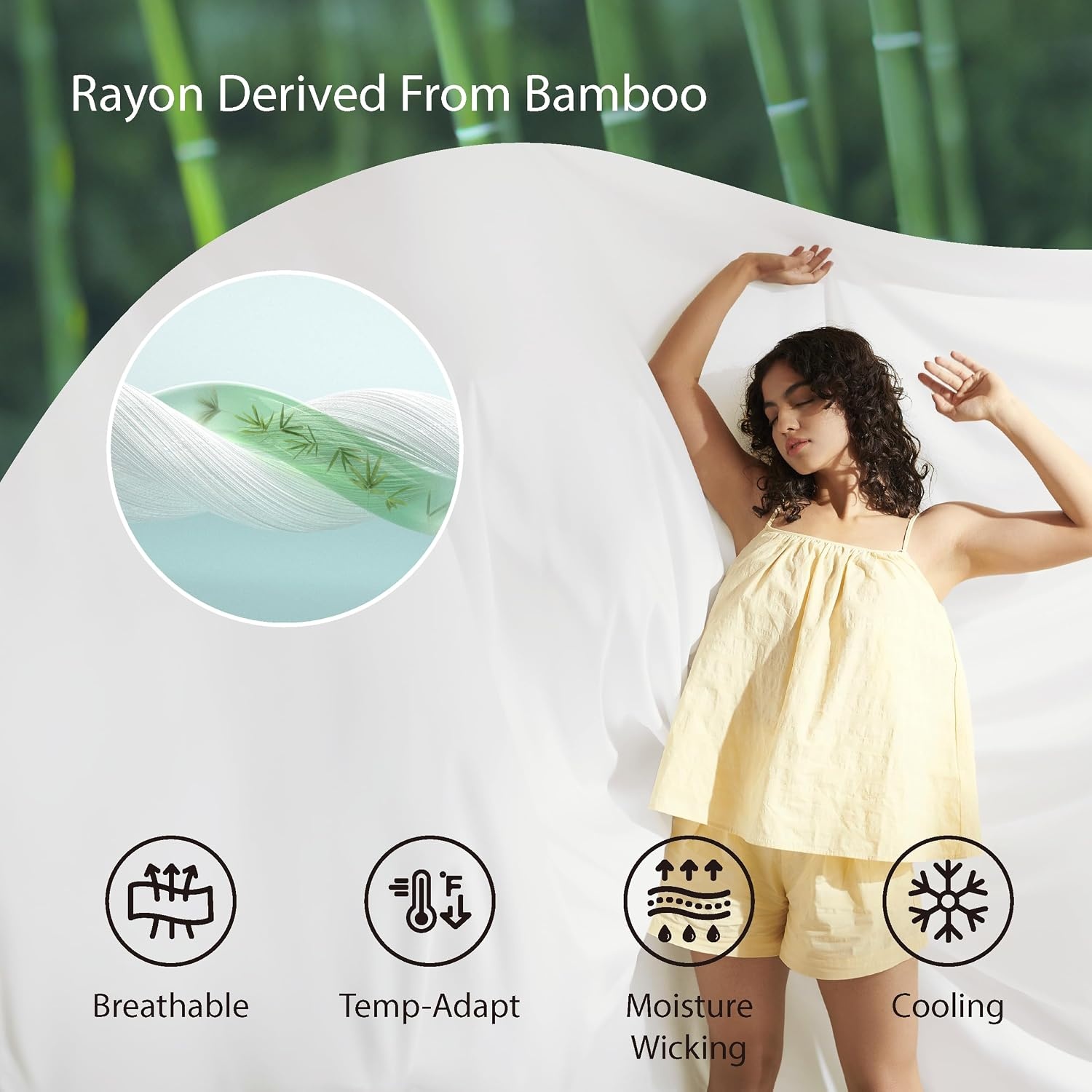 image:imageBedsure PureWoven Cooling Duvet Cover Ideal for Hot Sleepers Queen Size 100 Viscose Derived from Bamboo Lightweight amp Silky Soft Breathable MoistureWicking Bedding Set 3 Pieces Olive Green06 Linen No Comforter