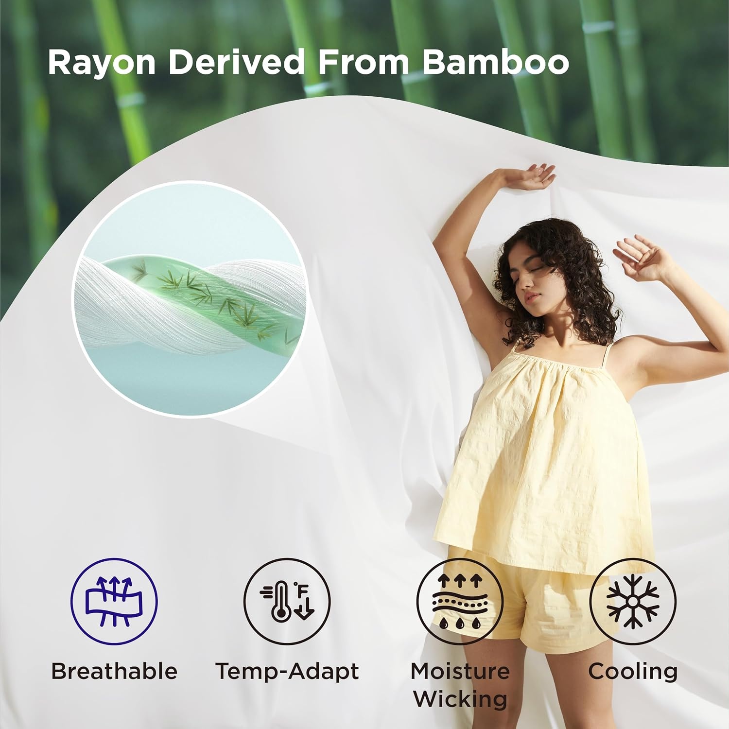 image:imageBedsure PureWoven Cooling Duvet Cover Ideal for Hot Sleepers Queen Size 100 Viscose Derived from Bamboo Lightweight amp Silky Soft Breathable MoistureWicking Bedding Set 3 Pieces Olive Green07 Simply Taupe No Comforter