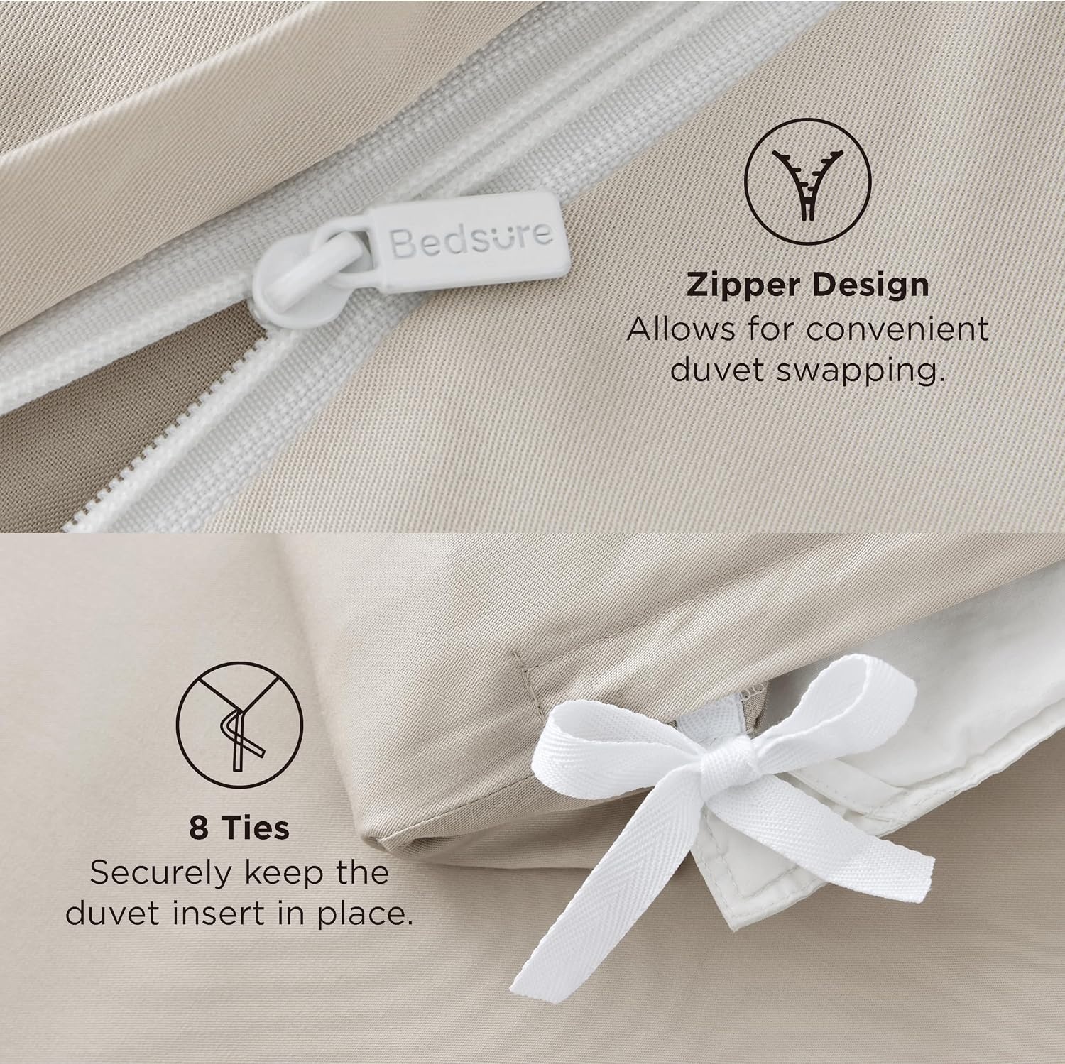 image:imageBedsure PureWoven Cooling Duvet Cover Ideal for Hot Sleepers Queen Size 100 Viscose Derived from Bamboo Lightweight amp Silky Soft Breathable MoistureWicking Bedding Set 3 Pieces Olive Green06 Linen No Comforter