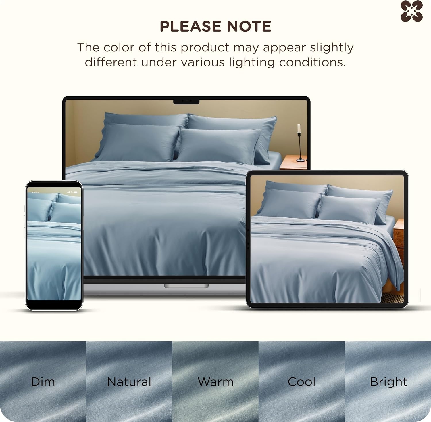 image:imageBedsure PureWoven Cooling Duvet Cover Ideal for Hot Sleepers Queen Size Cotton Blend Viscose Derived from Bamboo Breathable amp Buttery Soft Hotel Luxury Bedding Set White07 Cooling Dusty Blue No Comforter