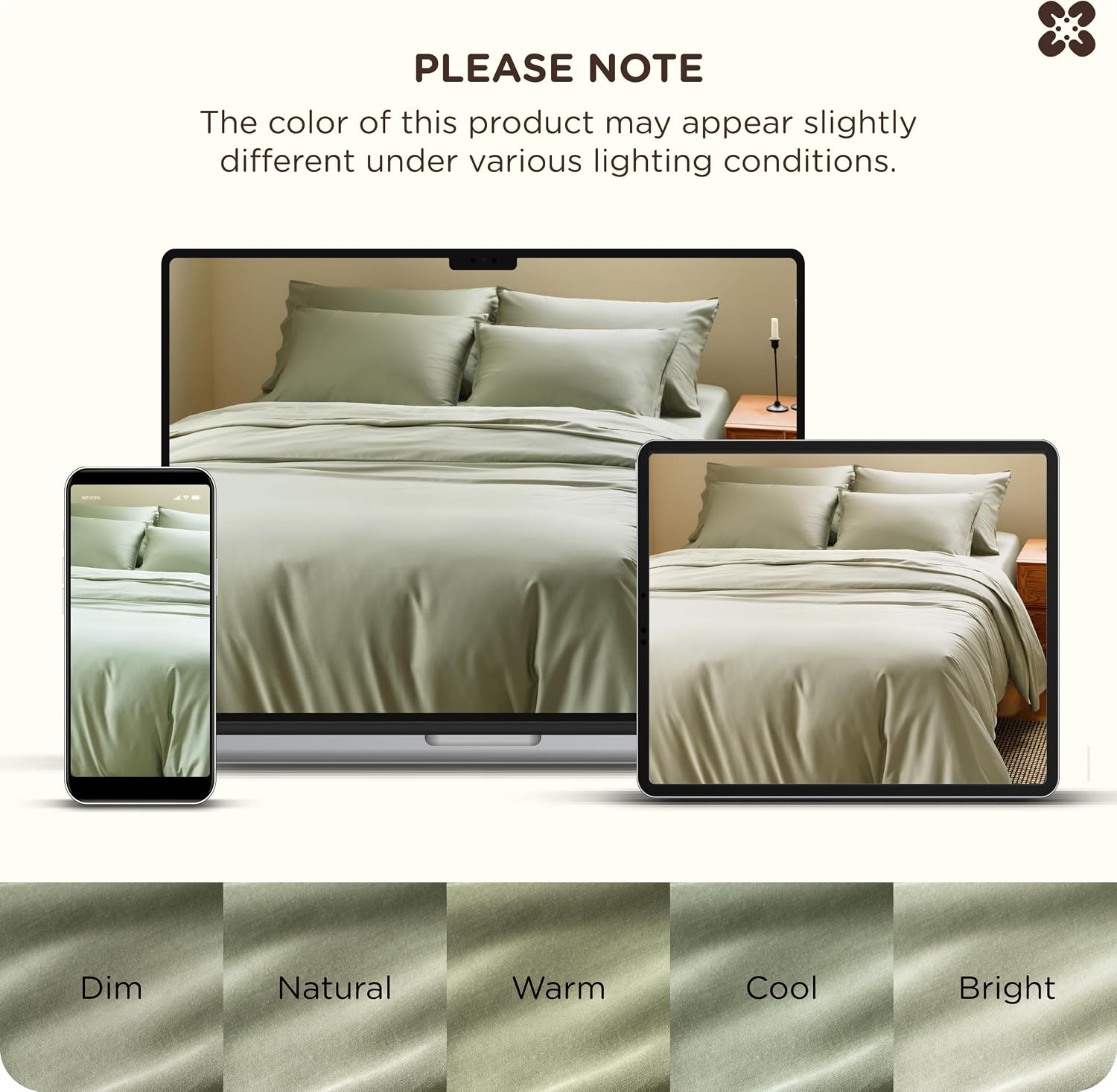 image:imageBedsure PureWoven Cooling Duvet Cover Ideal for Hot Sleepers Queen Size Cotton Blend Viscose Derived from Bamboo Breathable amp Buttery Soft Hotel Luxury Bedding Set Sage Green