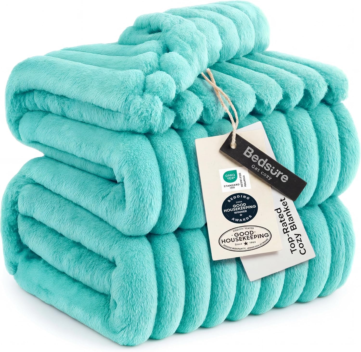 image:imageBedsure Soft Cozy Twin XL Blanket for Bed College Dorm Off White 66x90 Birthday Gifts for Women Mom Her Warm Lightweight Cozy Fluffy Throw Blanket Sofa Dorm Room Home Decor Machine WashableBlue Fog