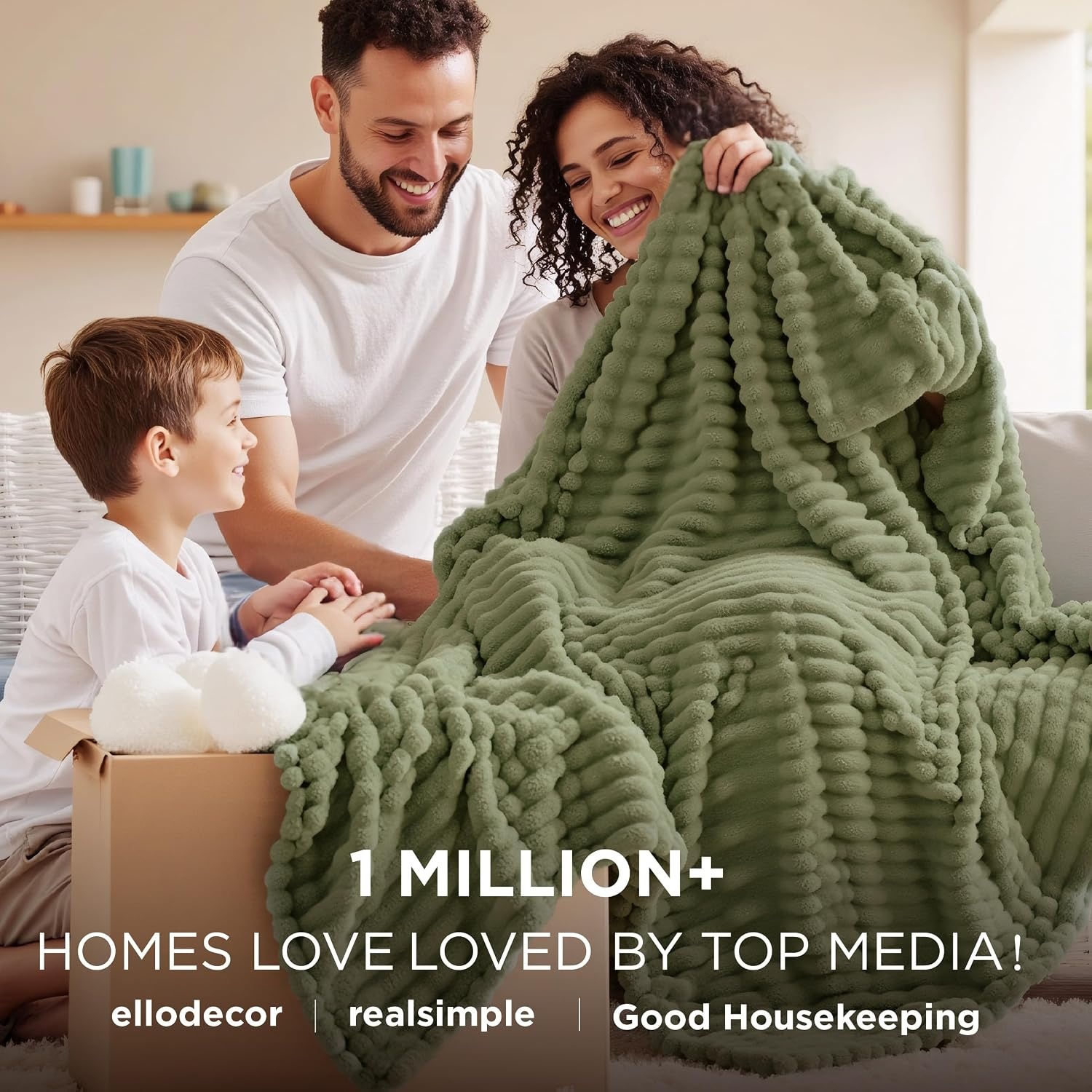image:imageBedsure Soft Cozy Twin XL Blanket for Bed College Dorm Off White 66x90 Birthday Gifts for Women Mom Her Warm Lightweight Cozy Fluffy Throw Blanket Sofa Dorm Room Home Decor Machine WashableMoss
