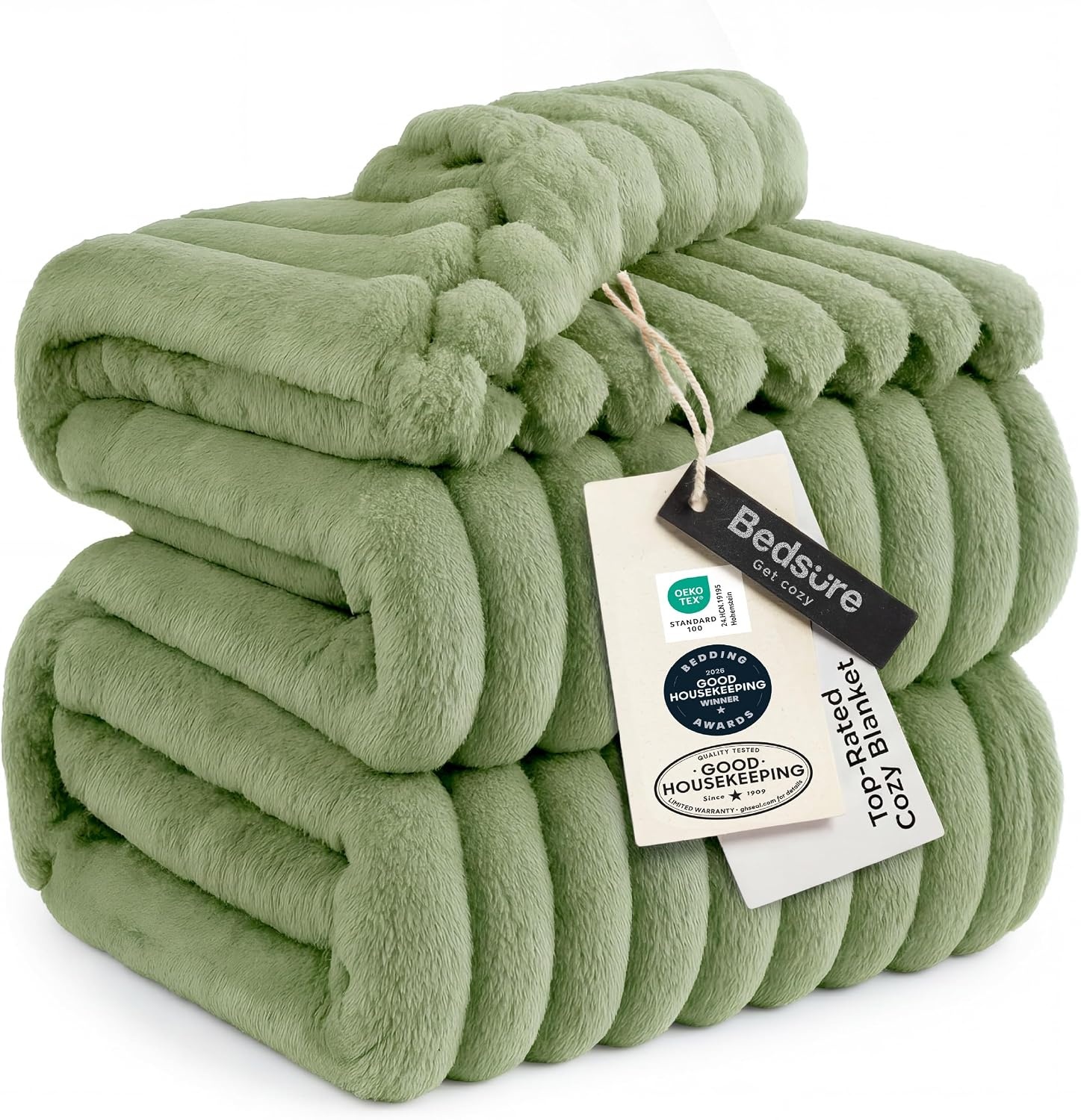 image:imageBedsure Soft Cozy Twin XL Blanket for Bed College Dorm Off White 66x90 Birthday Gifts for Women Mom Her Warm Lightweight Cozy Fluffy Throw Blanket Sofa Dorm Room Home Decor Machine WashableReseda