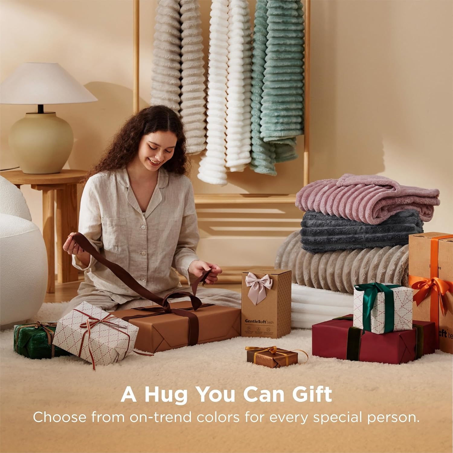 image:imageBedsure Soft Cozy Twin XL Blanket for Bed College Dorm Off White 66x90 Birthday Gifts for Women Mom Her Warm Lightweight Cozy Fluffy Throw Blanket Sofa Dorm Room Home Decor Machine WashableGrey
