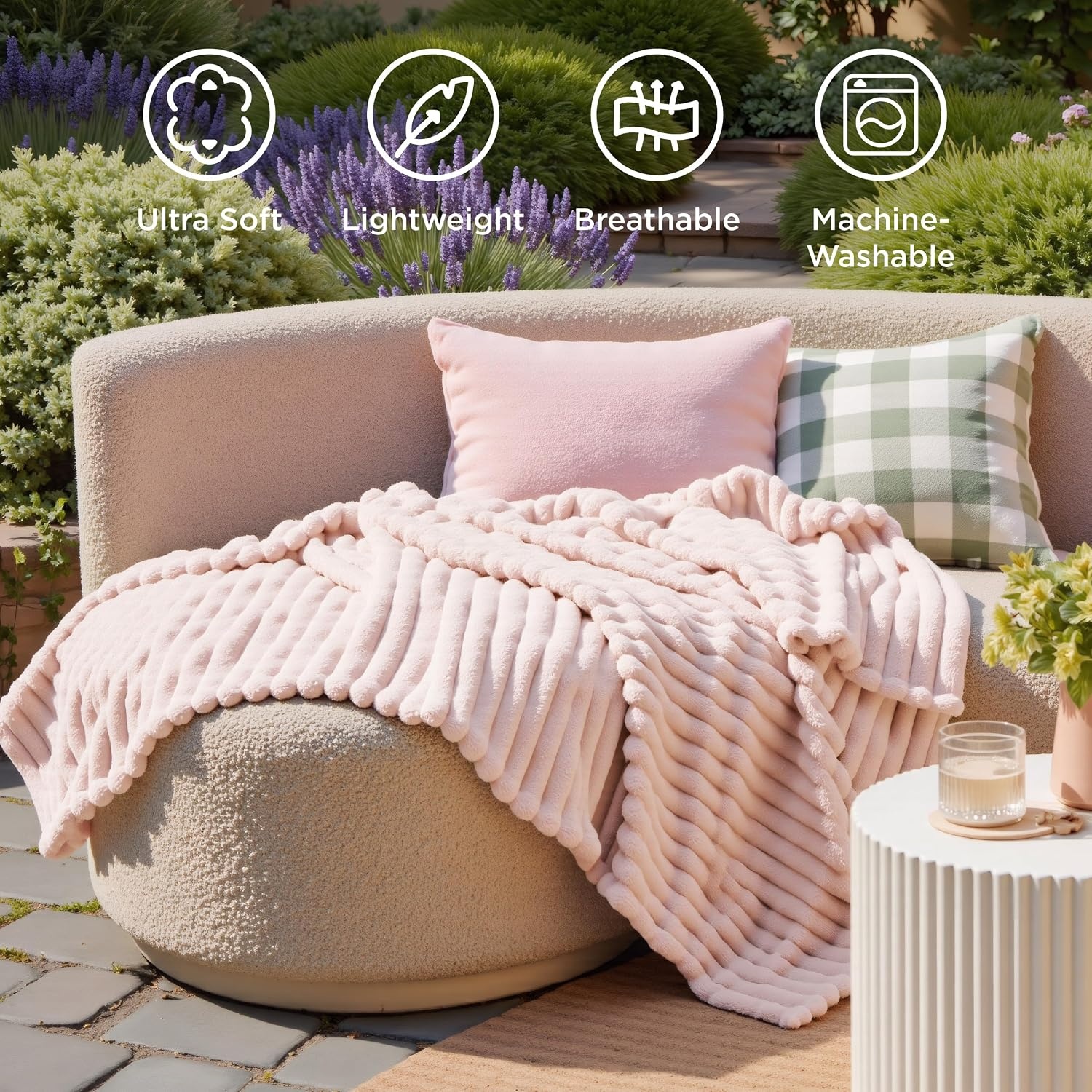 image:imageBedsure Soft Cozy Twin XL Blanket for Bed College Dorm Off White 66x90 Birthday Gifts for Women Mom Her Warm Lightweight Cozy Fluffy Throw Blanket Sofa Dorm Room Home Decor Machine WashableCrystal Pink