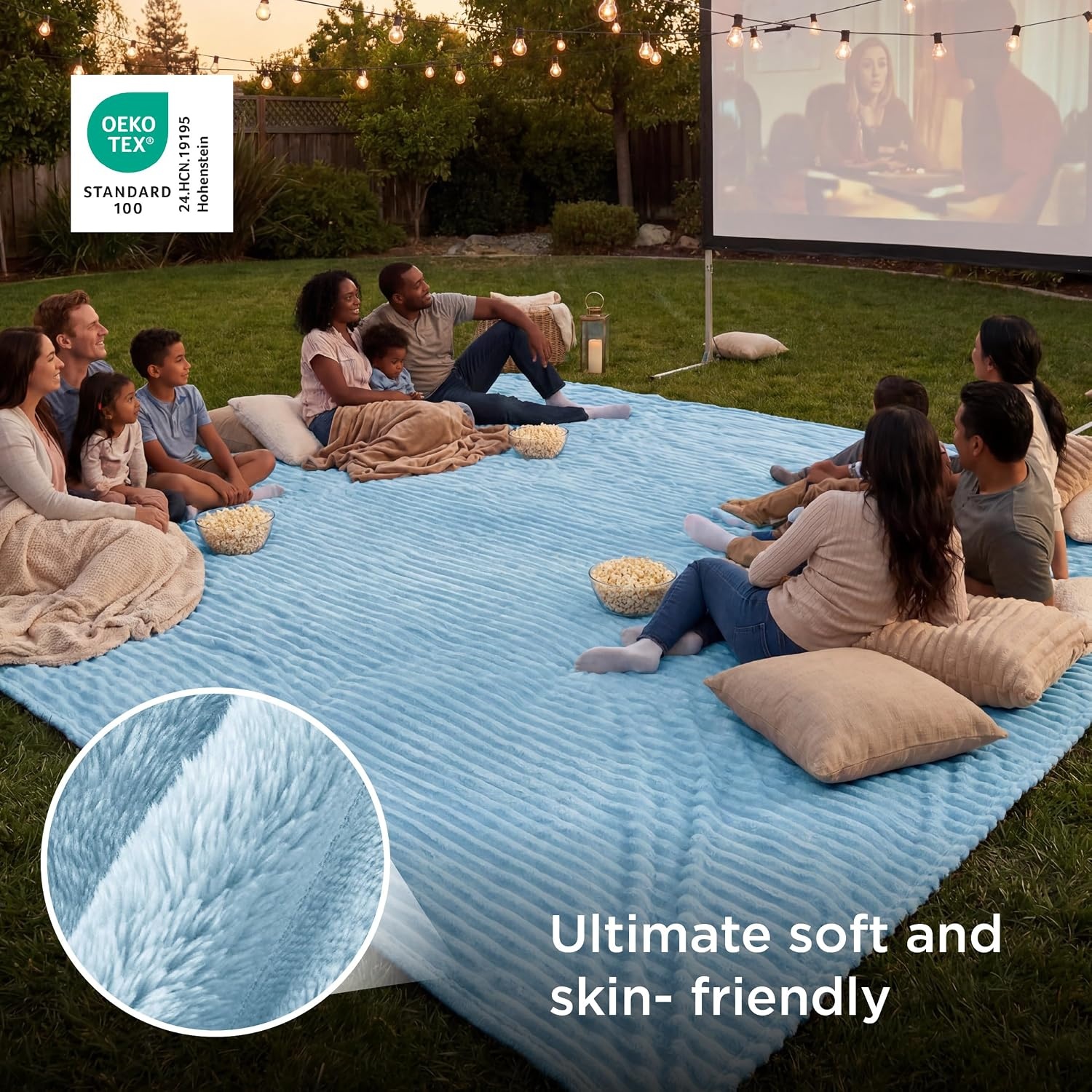 image:imageBedsure Soft Cozy Twin XL Blanket for Bed College Dorm Off White 66x90 Birthday Gifts for Women Mom Her Warm Lightweight Cozy Fluffy Throw Blanket Sofa Dorm Room Home Decor Machine WashableLight Blue