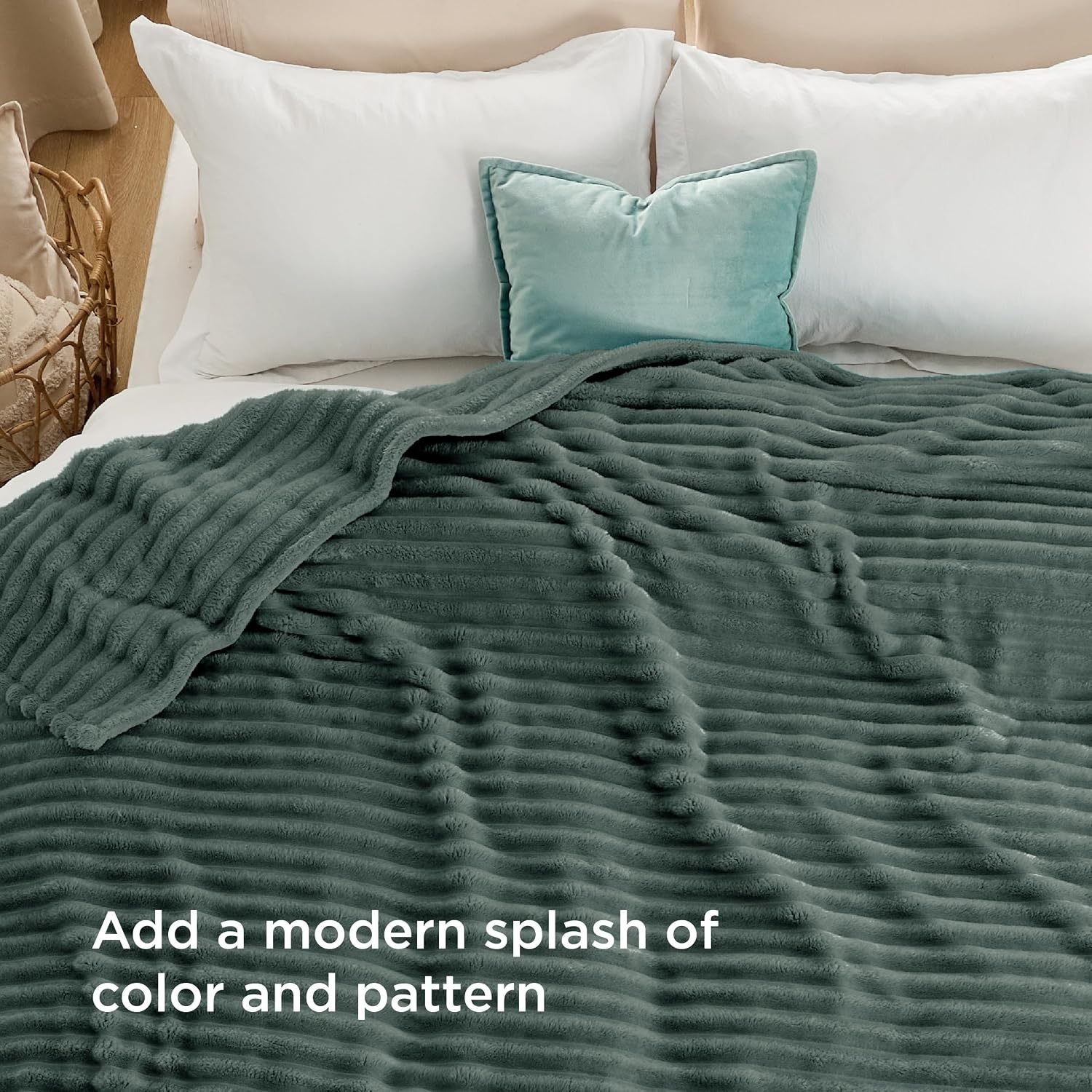 image:imageBedsure Soft Cozy Twin XL Blanket for Bed College Dorm Off White 66x90 Birthday Gifts for Women Mom Her Warm Lightweight Cozy Fluffy Throw Blanket Sofa Dorm Room Home Decor Machine WashableMallard Green