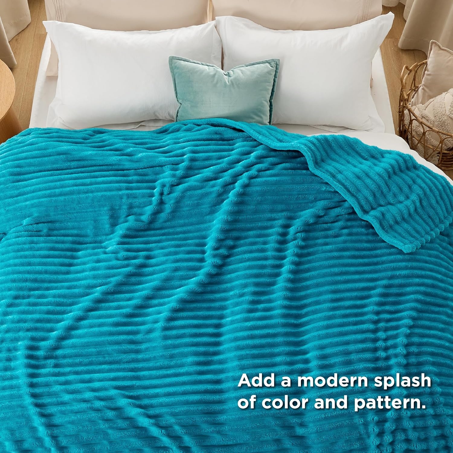image:imageBedsure Soft Cozy Twin XL Blanket for Bed College Dorm Off White 66x90 Birthday Gifts for Women Mom Her Warm Lightweight Cozy Fluffy Throw Blanket Sofa Dorm Room Home Decor Machine WashableTeal