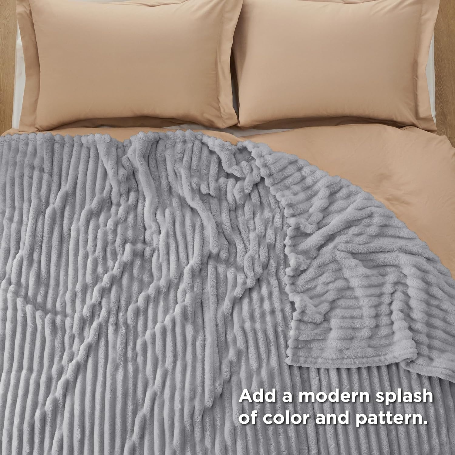 image:imageBedsure Soft Cozy Twin XL Blanket for Bed College Dorm Off White 66x90 Birthday Gifts for Women Mom Her Warm Lightweight Cozy Fluffy Throw Blanket Sofa Dorm Room Home Decor Machine WashableLight Grey
