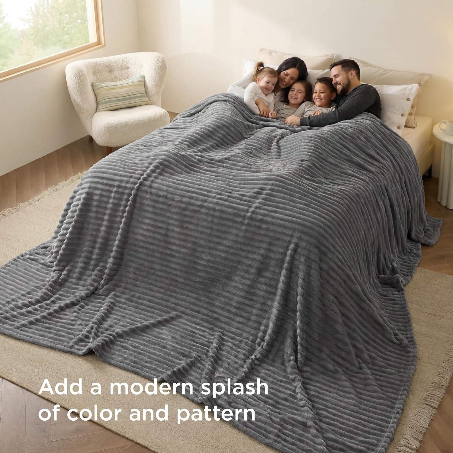 image:imageBedsure Soft Cozy Twin XL Blanket for Bed College Dorm Off White 66x90 Birthday Gifts for Women Mom Her Warm Lightweight Cozy Fluffy Throw Blanket Sofa Dorm Room Home Decor Machine WashableFrost Gray