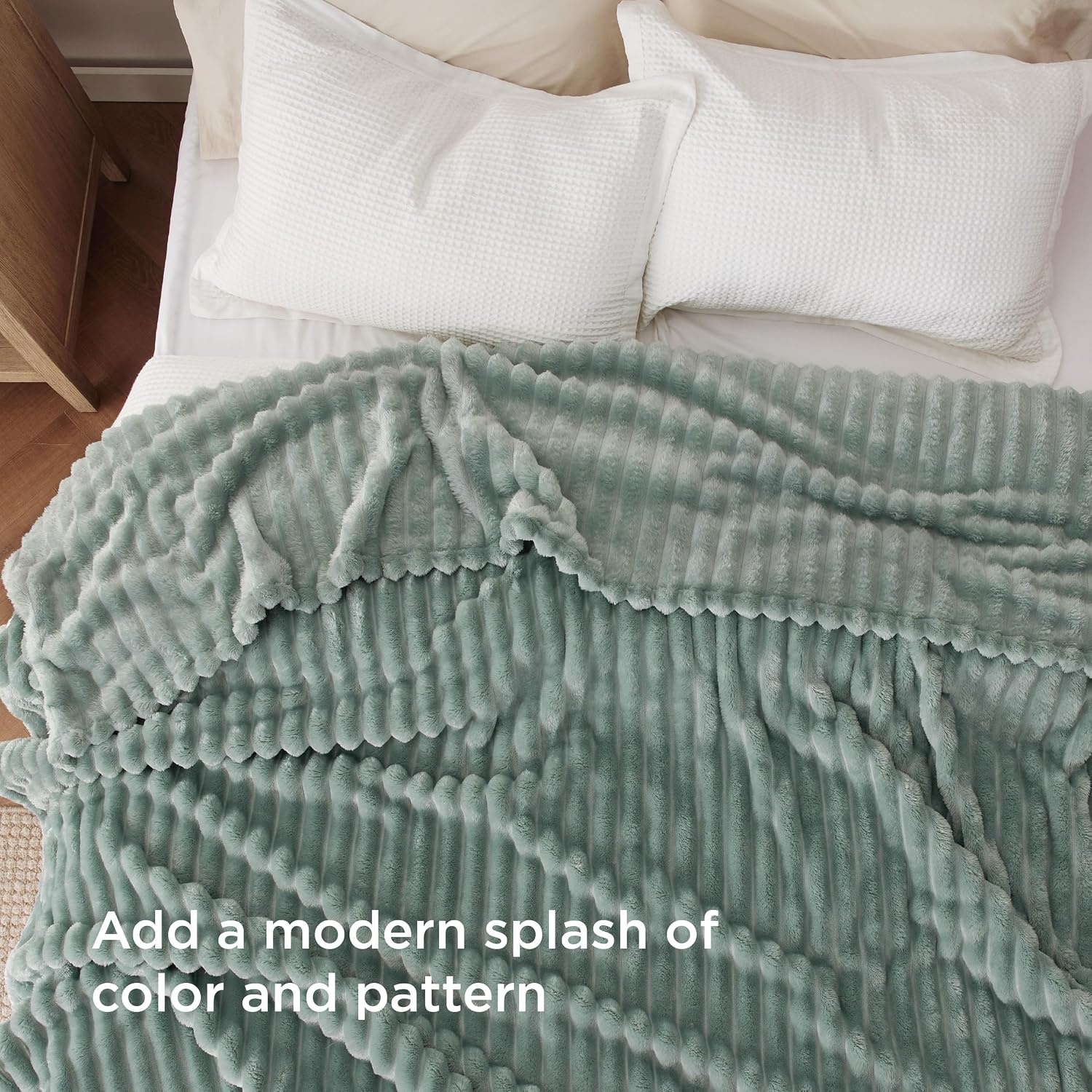 image:imageBedsure Soft Cozy Twin XL Blanket for Bed College Dorm Off White 66x90 Birthday Gifts for Women Mom Her Warm Lightweight Cozy Fluffy Throw Blanket Sofa Dorm Room Home Decor Machine WashableSage Green