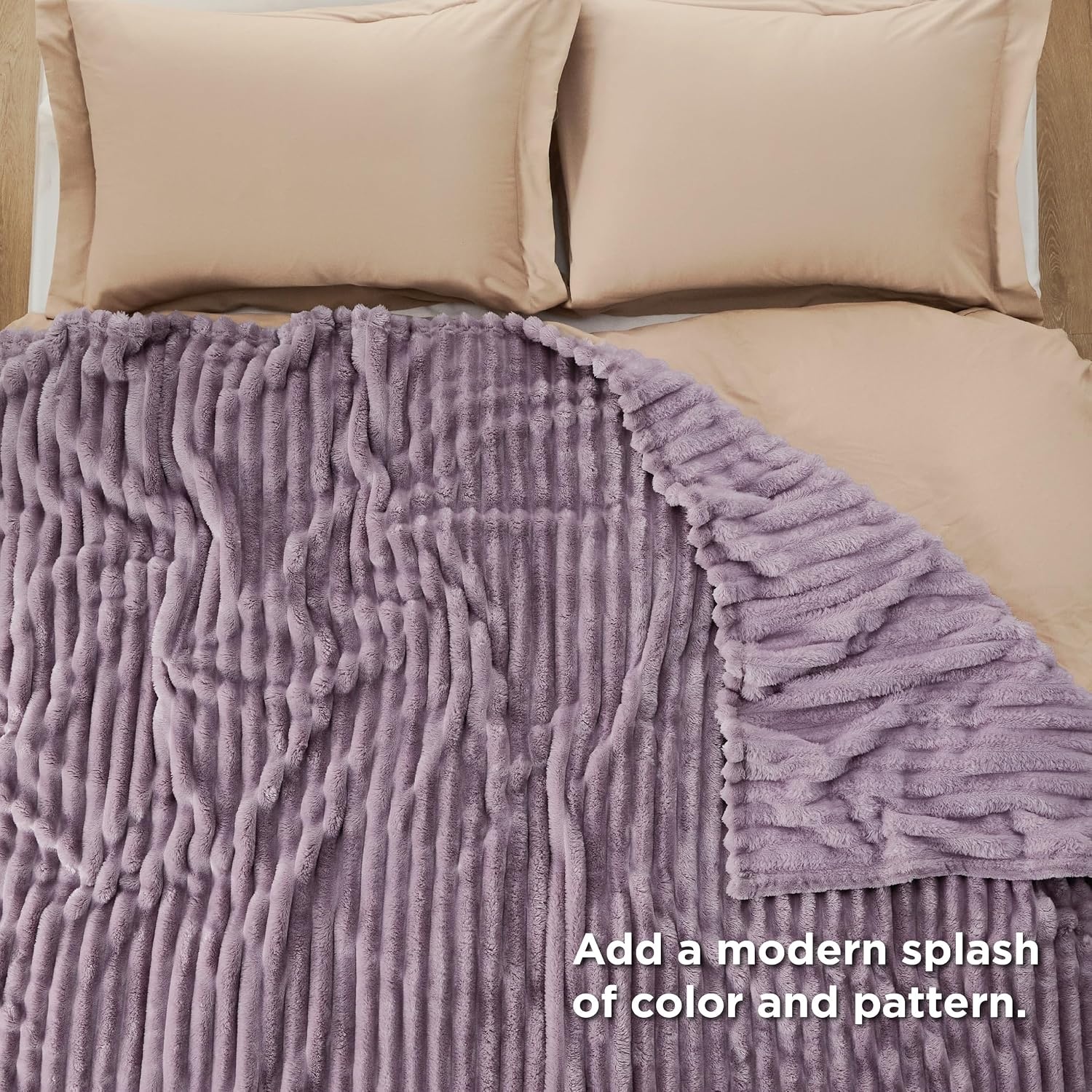 image:imageBedsure Soft Cozy Twin XL Blanket for Bed College Dorm Off White 66x90 Birthday Gifts for Women Mom Her Warm Lightweight Cozy Fluffy Throw Blanket Sofa Dorm Room Home Decor Machine WashableLight Purple