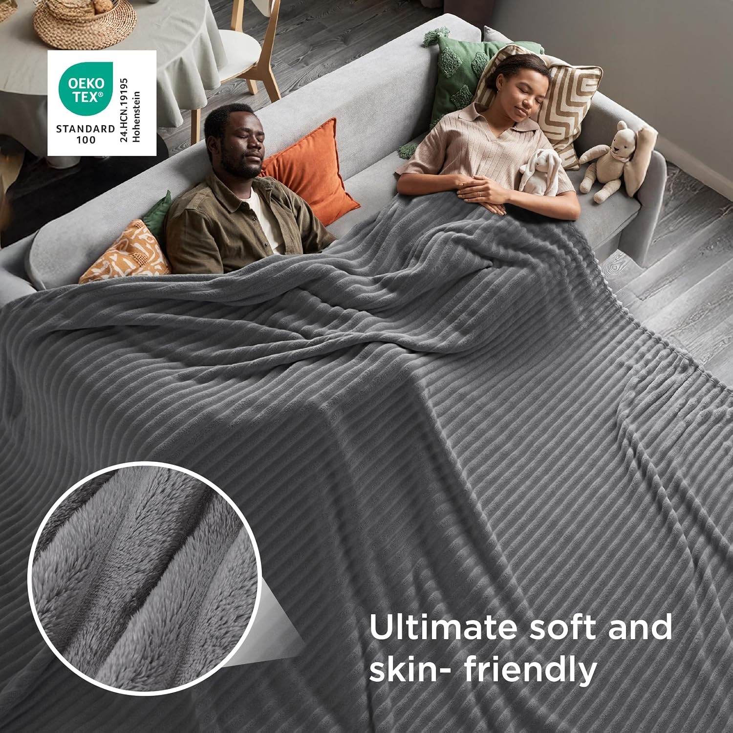 image:imageBedsure Soft Cozy Twin XL Blanket for Bed College Dorm Off White 66x90 Birthday Gifts for Women Mom Her Warm Lightweight Cozy Fluffy Throw Blanket Sofa Dorm Room Home Decor Machine WashableFrost Gray
