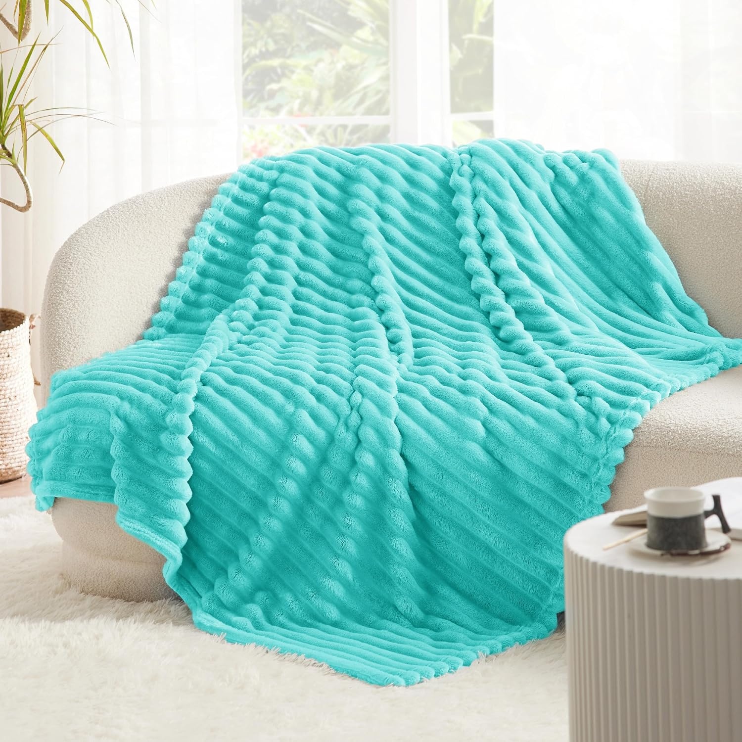 image:imageBedsure Soft Cozy Twin XL Blanket for Bed College Dorm Off White 66x90 Birthday Gifts for Women Mom Her Warm Lightweight Cozy Fluffy Throw Blanket Sofa Dorm Room Home Decor Machine WashableBlue Fog