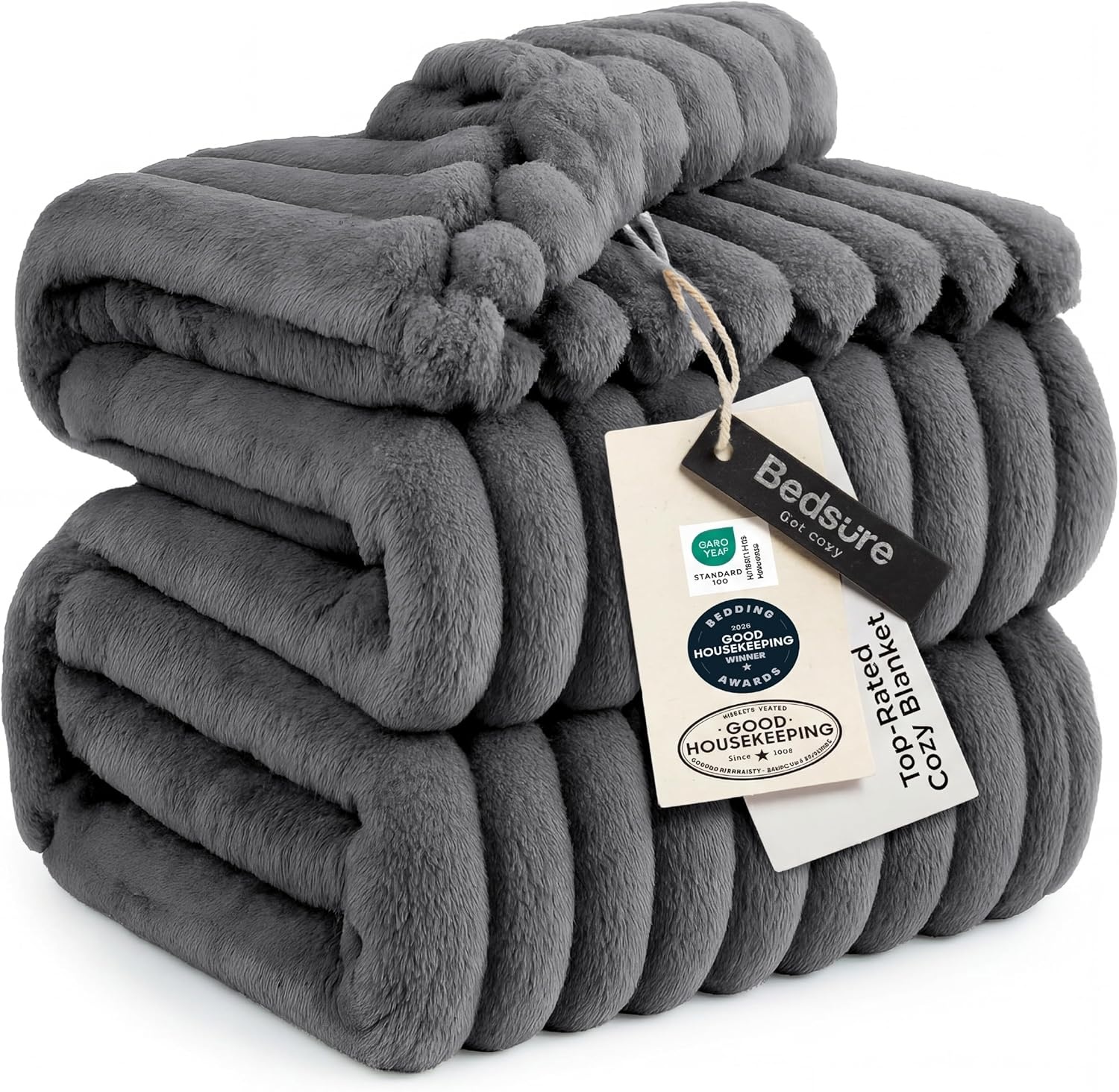 image:imageBedsure Soft Cozy Twin XL Blanket for Bed College Dorm Off White 66x90 Birthday Gifts for Women Mom Her Warm Lightweight Cozy Fluffy Throw Blanket Sofa Dorm Room Home Decor Machine WashableFrost Gray