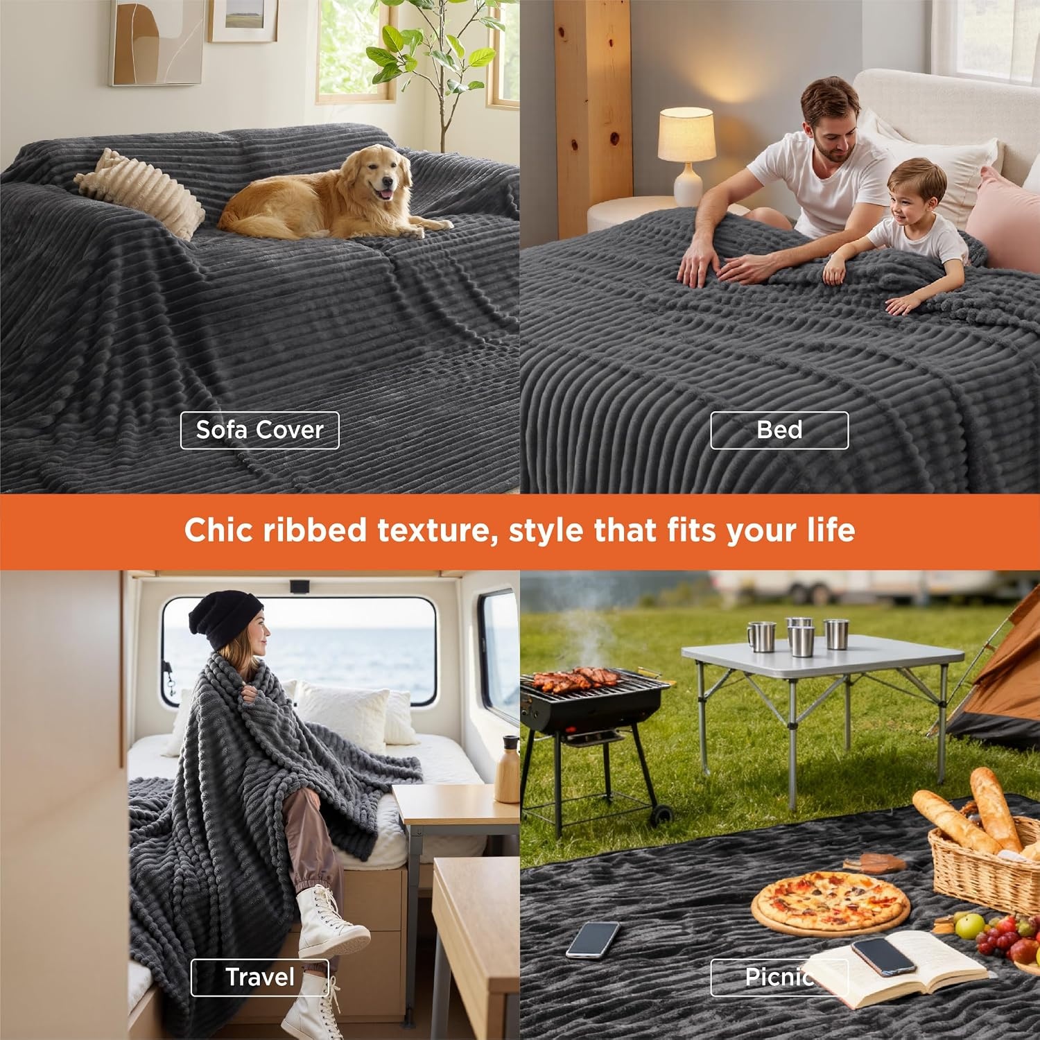 image:imageBedsure Soft Cozy Twin XL Blanket for Bed College Dorm Off White 66x90 Birthday Gifts for Women Mom Her Warm Lightweight Cozy Fluffy Throw Blanket Sofa Dorm Room Home Decor Machine WashableGrey