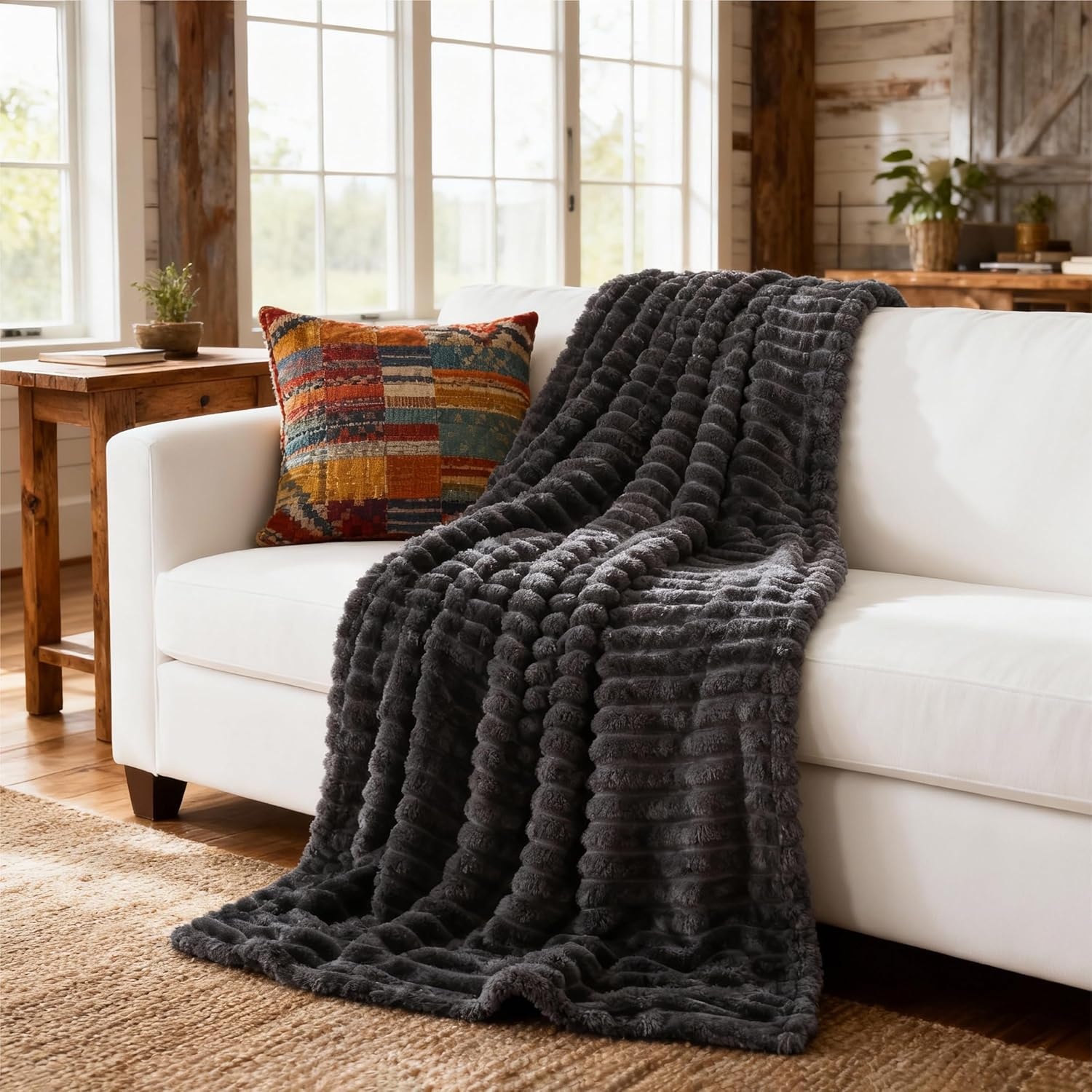 image:imageBedsure Soft Cozy Twin XL Blanket for Bed College Dorm Off White 66x90 Birthday Gifts for Women Mom Her Warm Lightweight Cozy Fluffy Throw Blanket Sofa Dorm Room Home Decor Machine WashableGrey