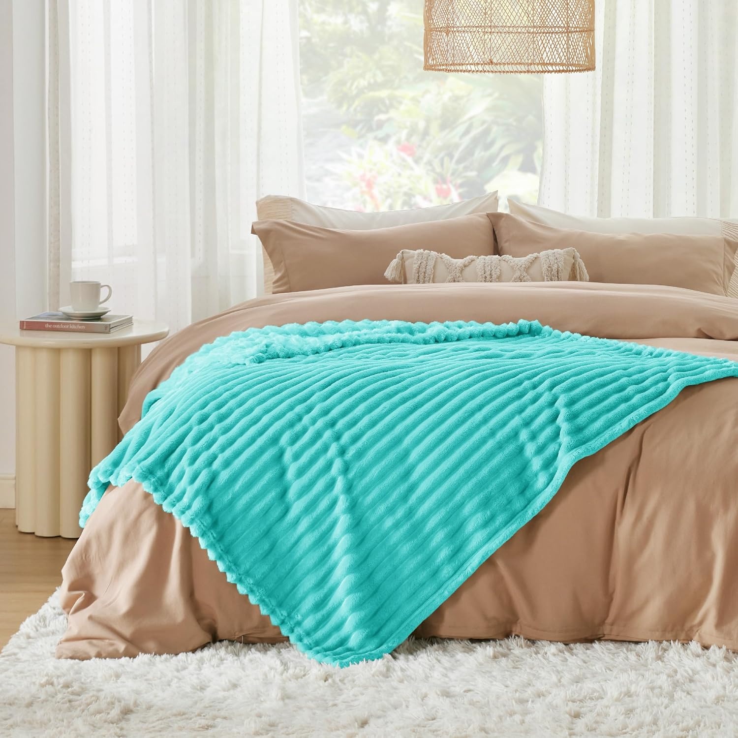 image:imageBedsure Soft Cozy Twin XL Blanket for Bed College Dorm Off White 66x90 Birthday Gifts for Women Mom Her Warm Lightweight Cozy Fluffy Throw Blanket Sofa Dorm Room Home Decor Machine WashableBlue Fog