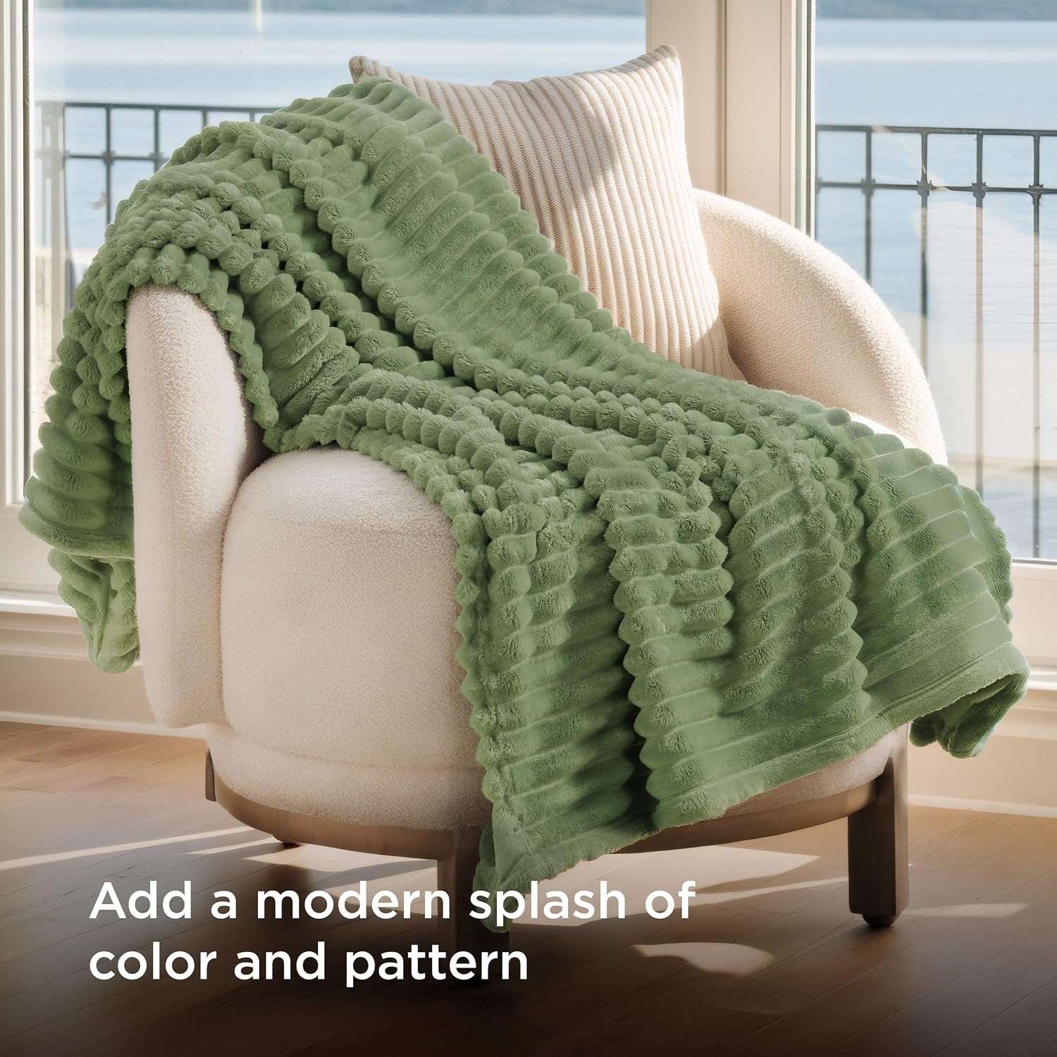 image:imageBedsure Soft Cozy Twin XL Blanket for Bed College Dorm Off White 66x90 Birthday Gifts for Women Mom Her Warm Lightweight Cozy Fluffy Throw Blanket Sofa Dorm Room Home Decor Machine WashableReseda