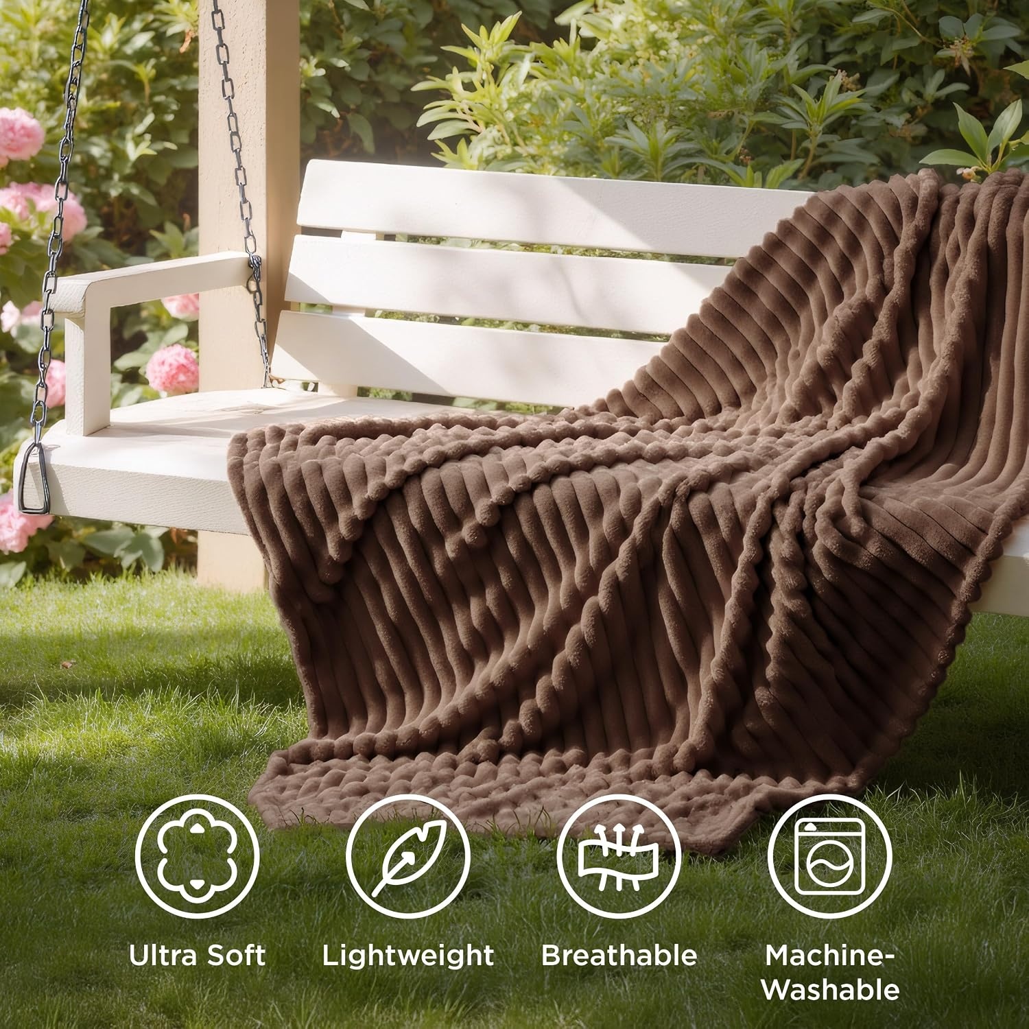 image:imageBedsure Soft Cozy Twin XL Blanket for Bed College Dorm Off White 66x90 Birthday Gifts for Women Mom Her Warm Lightweight Cozy Fluffy Throw Blanket Sofa Dorm Room Home Decor Machine WashableBrown