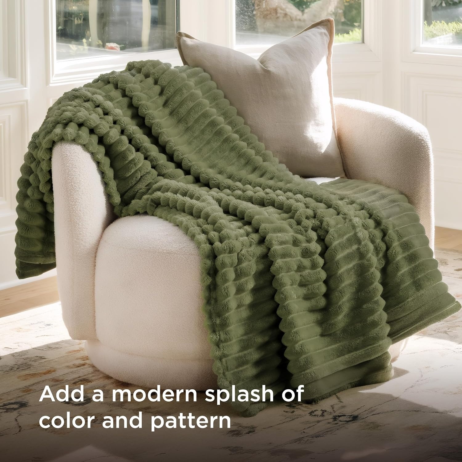 image:imageBedsure Soft Cozy Twin XL Blanket for Bed College Dorm Off White 66x90 Birthday Gifts for Women Mom Her Warm Lightweight Cozy Fluffy Throw Blanket Sofa Dorm Room Home Decor Machine WashableMoss