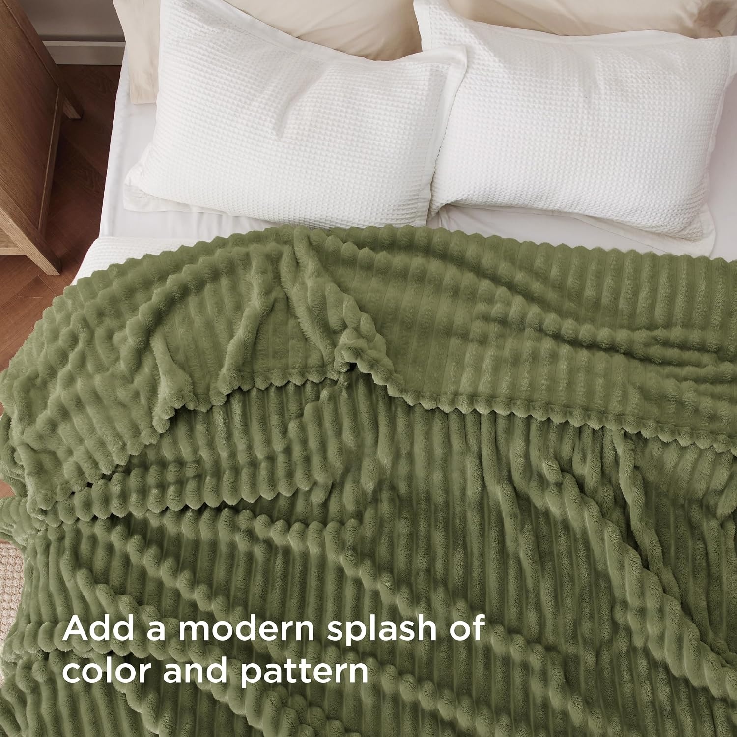 image:imageBedsure Soft Cozy Twin XL Blanket for Bed College Dorm Off White 66x90 Birthday Gifts for Women Mom Her Warm Lightweight Cozy Fluffy Throw Blanket Sofa Dorm Room Home Decor Machine WashableMoss