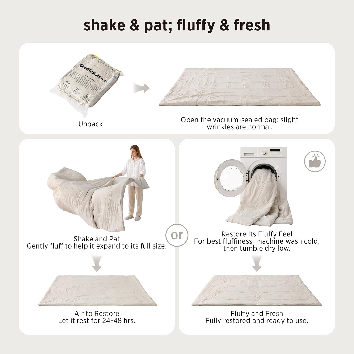 image:imageBedsure Twin XL Comforter Set Natural White Dorm Room Essentials Extra Long Twin XL Bedding Set All Season Down Alternative Comforter with Pillowcase amp Sham01 Beige