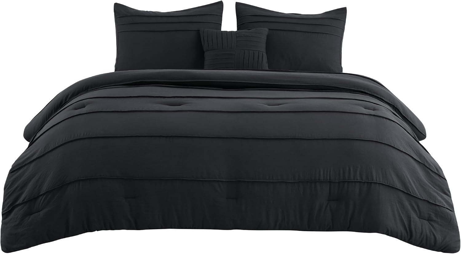 image:imageBedsure Twin XL Comforter Set Natural White Dorm Room Essentials Extra Long Twin XL Bedding Set All Season Down Alternative Comforter with Pillowcase amp Sham01 Black