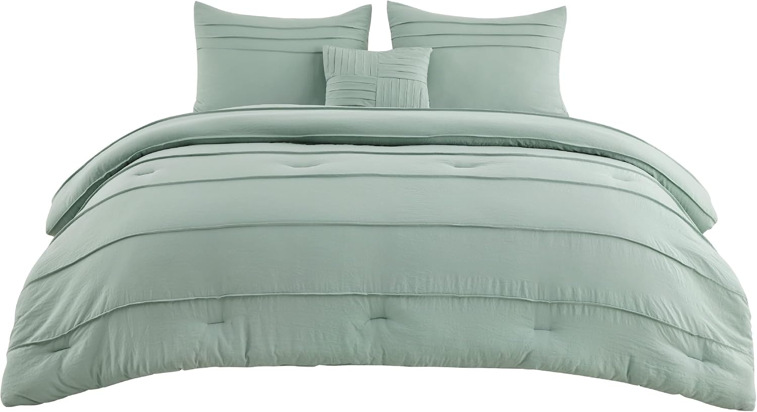 image:imageBedsure Twin XL Comforter Set Natural White Dorm Room Essentials Extra Long Twin XL Bedding Set All Season Down Alternative Comforter with Pillowcase amp Sham02 Sage Green