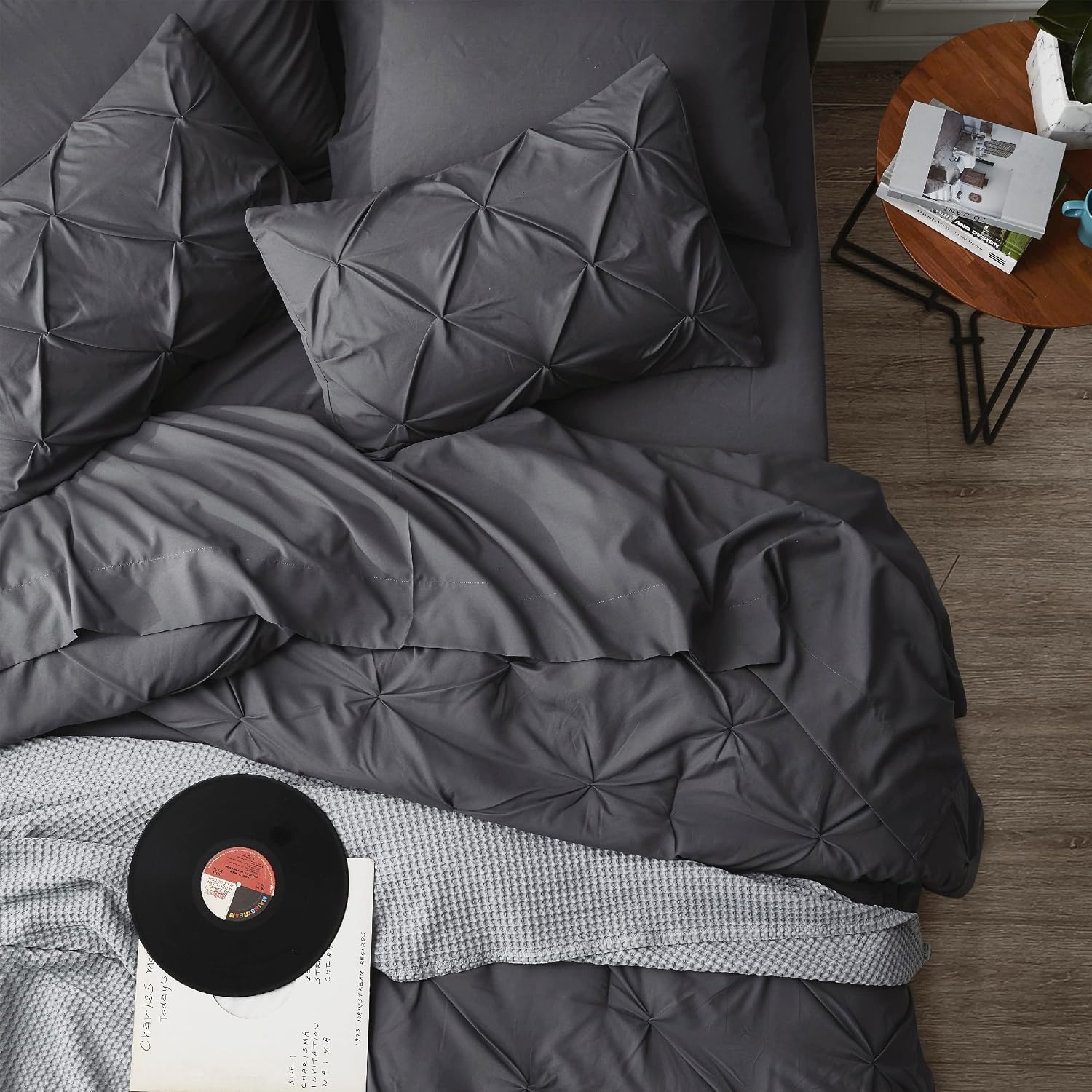 image:imageBedsure Twin XL Comforter Set Pink Dorm Room Essentials for Girls Extra Long Twin XL Bedding Set with Sheets All Season Down Alternative Comforter with Sheets Pillowcase amp Sham04 Dark Grey