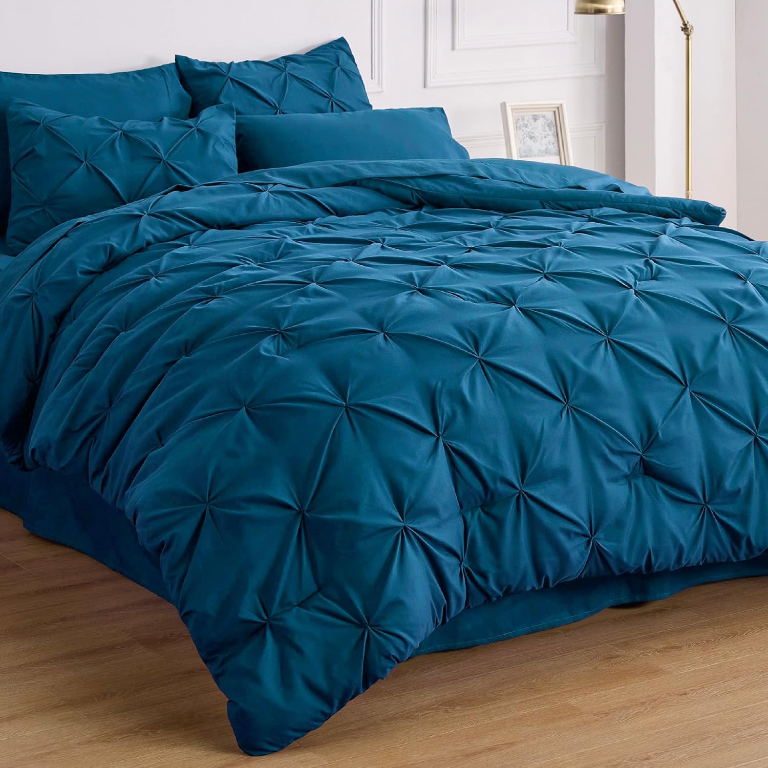 image:imageBedsure Twin XL Comforter Set Pink Dorm Room Essentials for Girls Extra Long Twin XL Bedding Set with Sheets All Season Down Alternative Comforter with Sheets Pillowcase amp Sham14 Teal