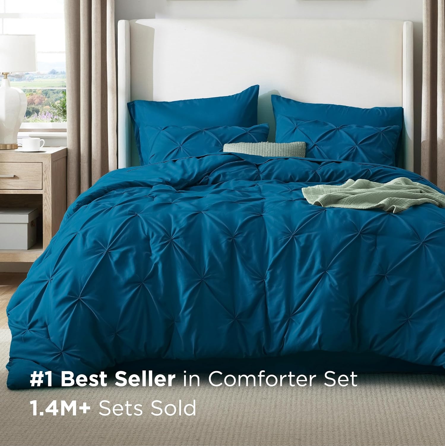 image:imageBedsure Twin XL Comforter Set Pink Dorm Room Essentials for Girls Extra Long Twin XL Bedding Set with Sheets All Season Down Alternative Comforter with Sheets Pillowcase amp Sham14 Teal