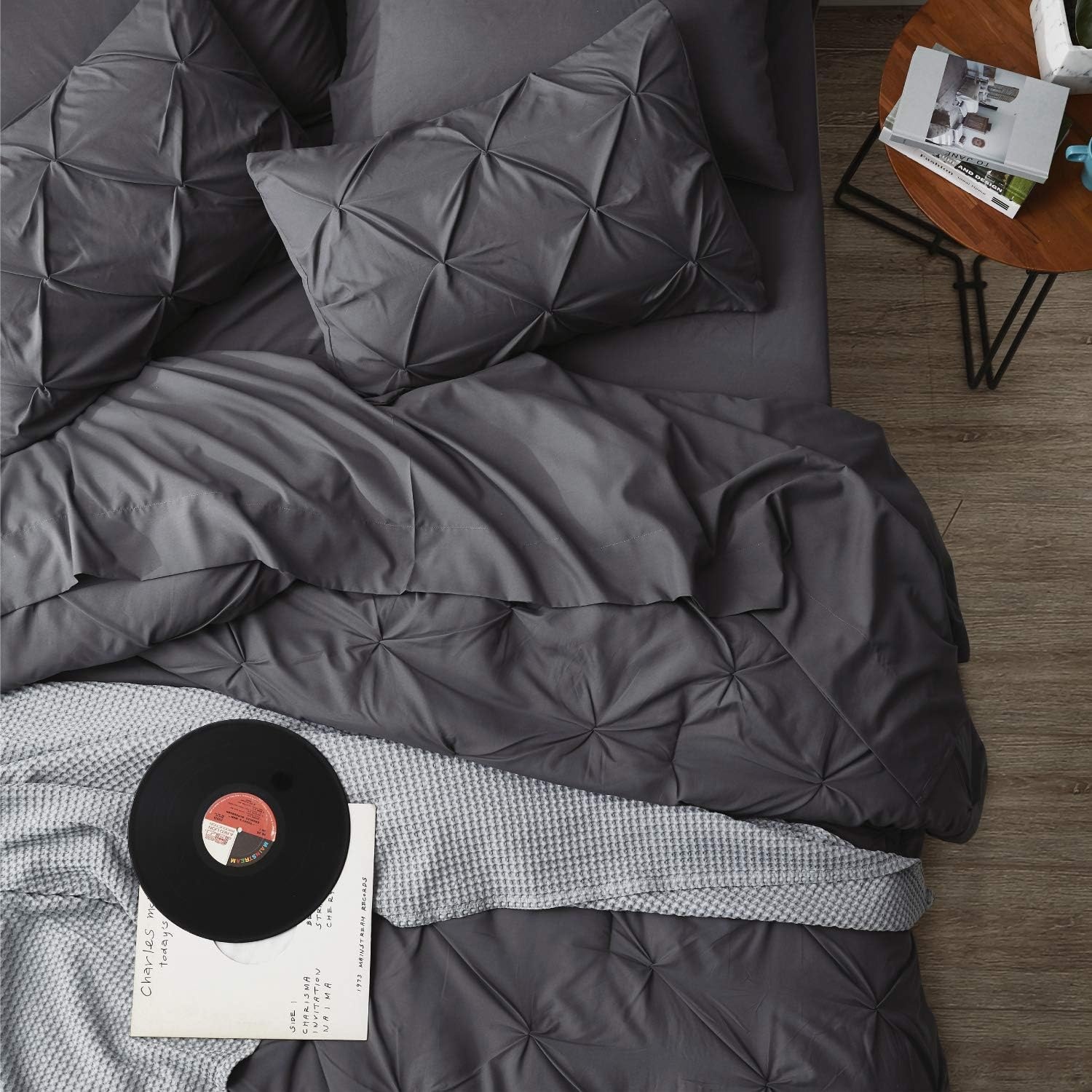 image:imageBedsure Twin XL Comforter Set Pink Dorm Room Essentials for Girls Extra Long Twin XL Bedding Set with Sheets All Season Down Alternative Comforter with Sheets Pillowcase amp Sham04 Dark Grey