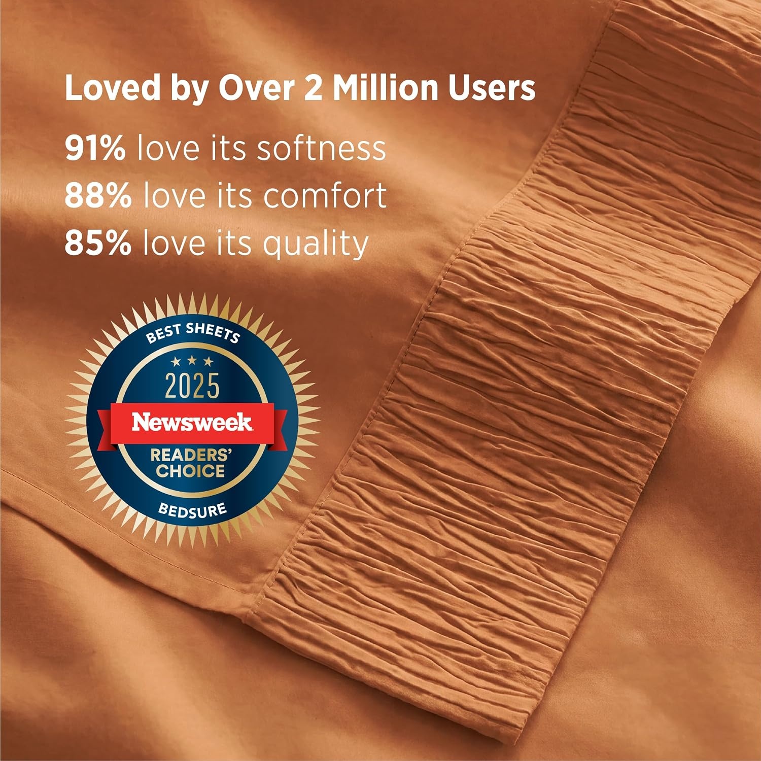 image:imageBedsure Twin XL Sheets Dorm Bedding 3 Pieces Soft Extra Long Twin Sheets Breathable Cooling Oeko Tex Deep Pocket Easy Care Resistant Sturdiness Lightweight College Dorm Bedding for Students22 Orange